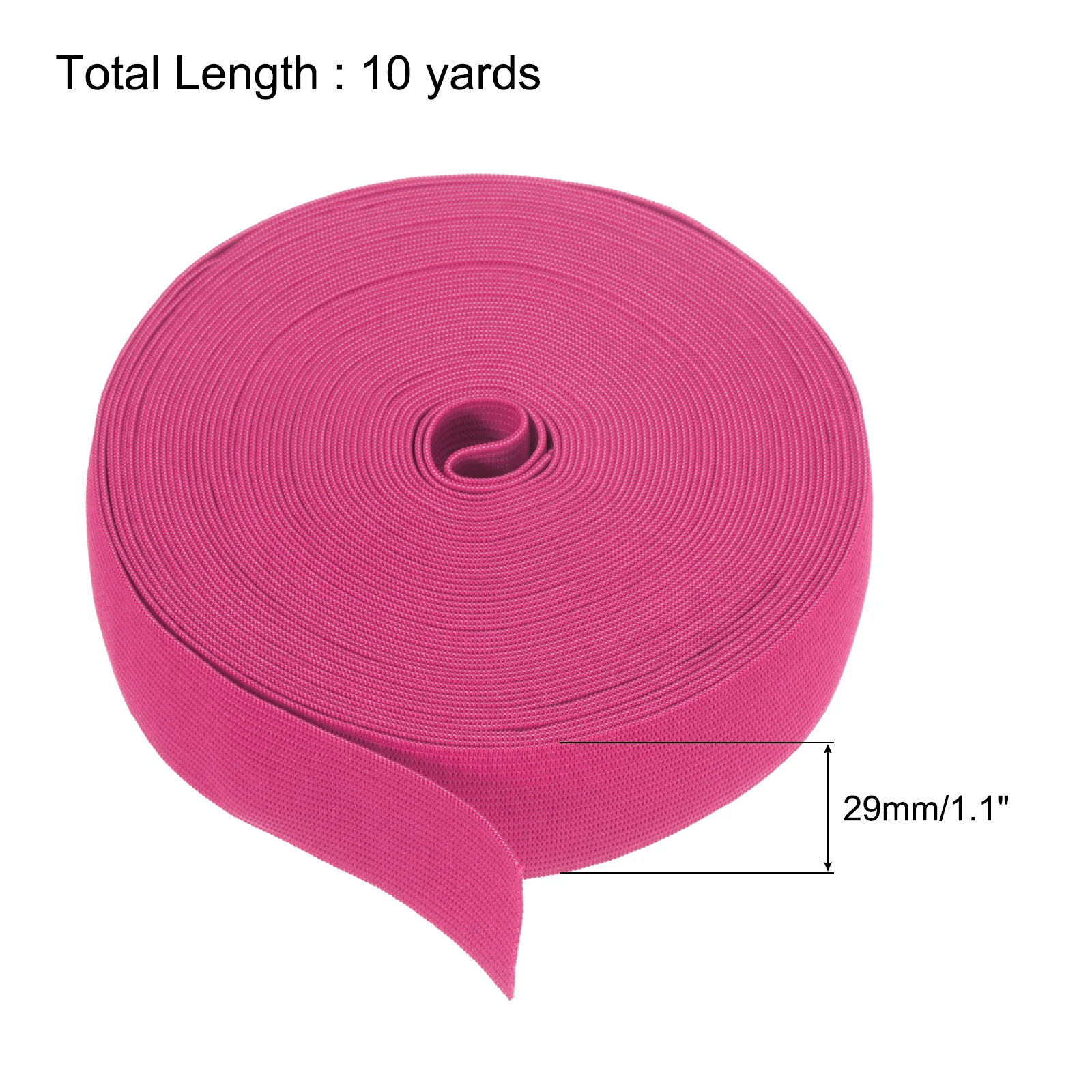 Elastic Bands for Sewing 1.1" 10 Yard Rose Red Knit Elastic Spool High Elasticity for Wigs, Waistband, Pants - Image 2