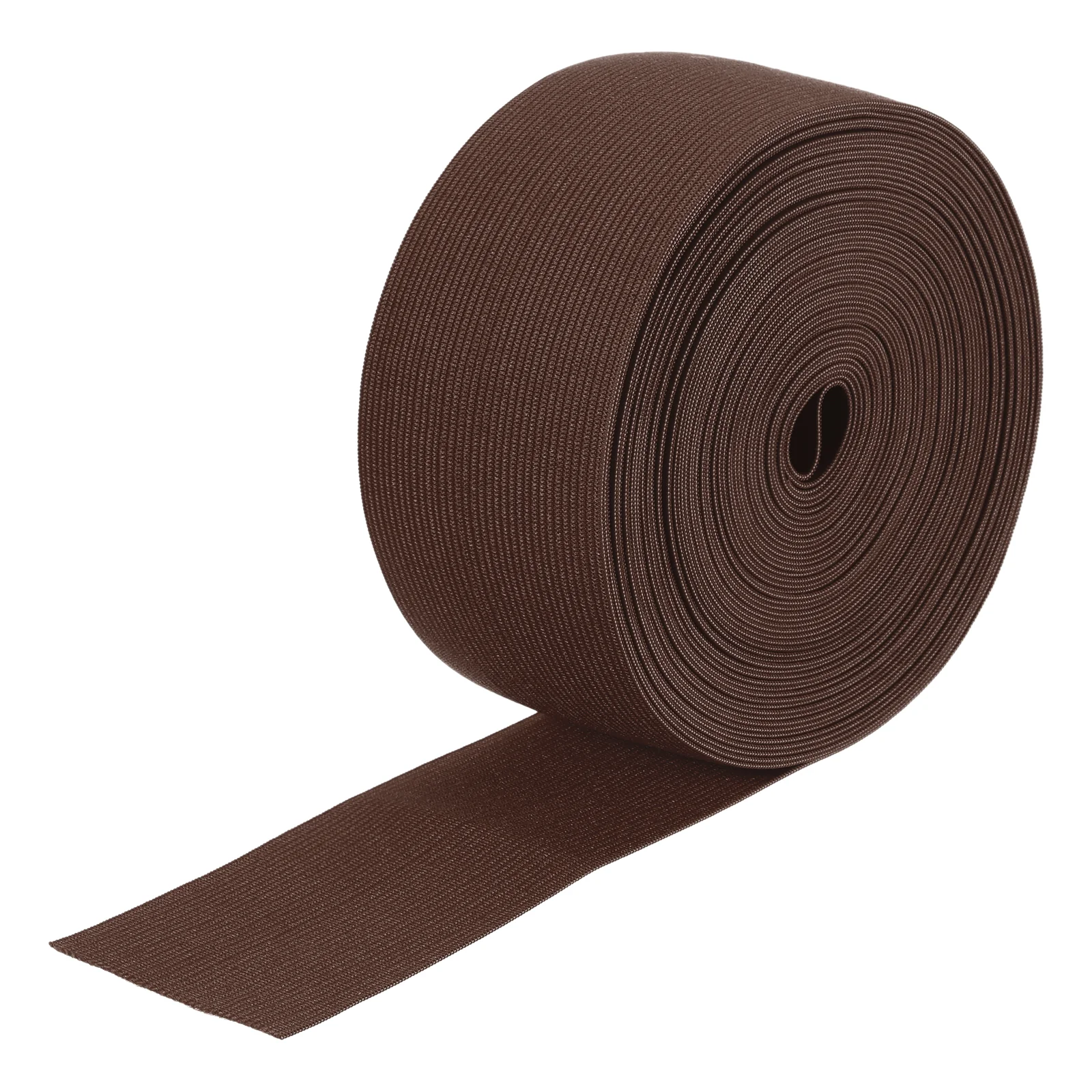 Elastic Bands for Sewing 2" 10 Yard Dark Coffee Knit Elastic Spool High Elasticity for Wigs, Waistband, Pants
