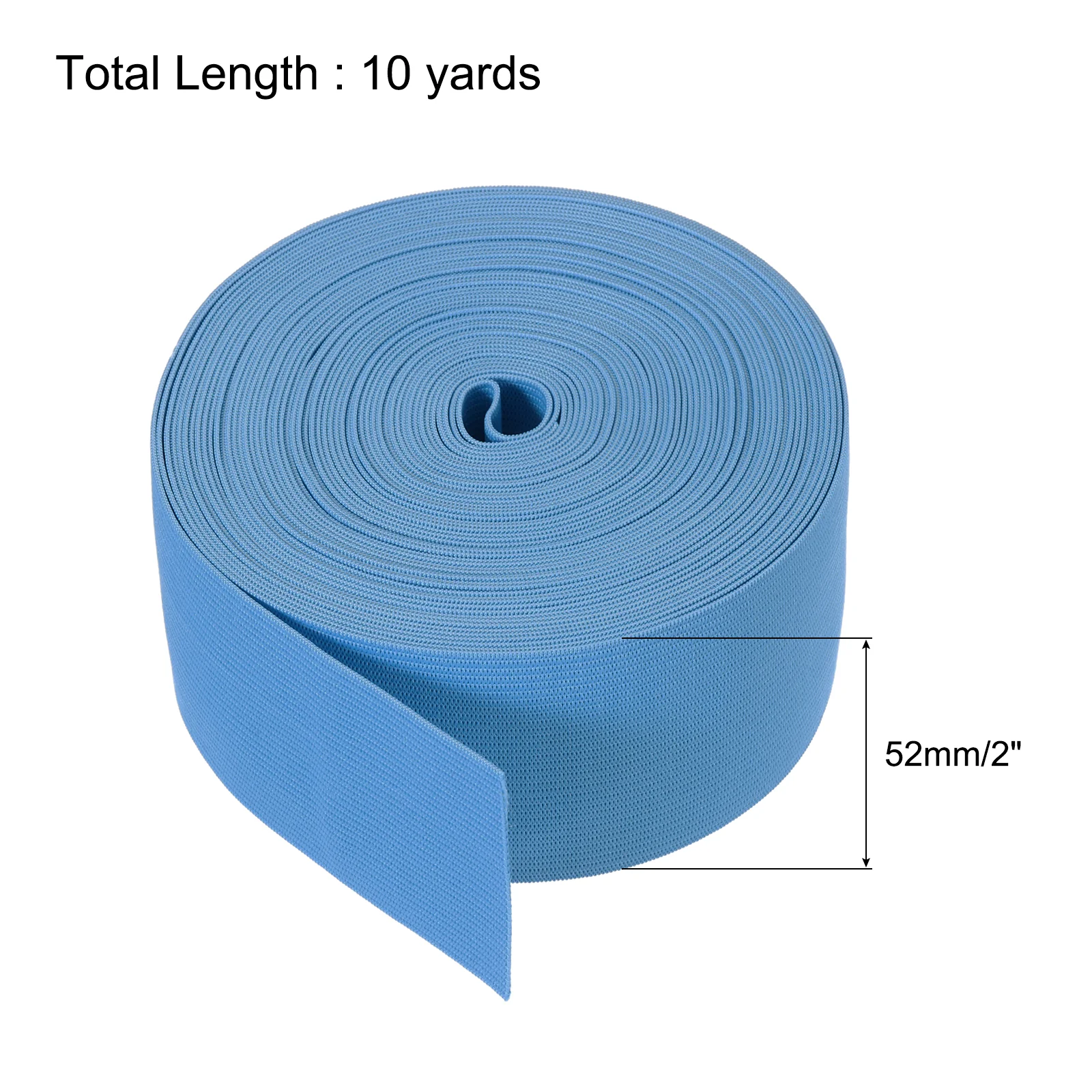 Elastic Bands for Sewing 2" 10 Yard Dark Blue Knit Elastic Spool High Elasticity for Wigs, Waistband, Pants - Image 2