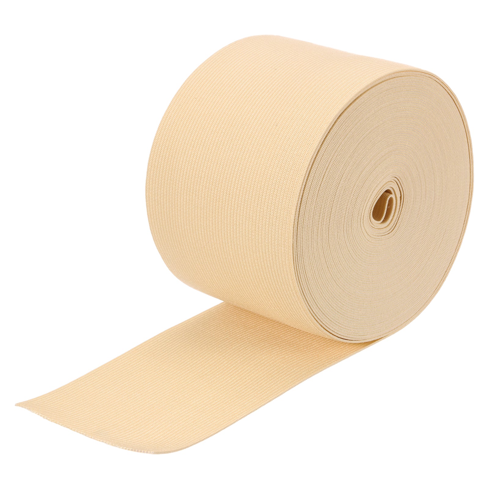 Elastic Bands for Sewing 3" 10 Yard Light Khaki Knit Elastic Spool High Elasticity for Wigs, Waistband, Pants