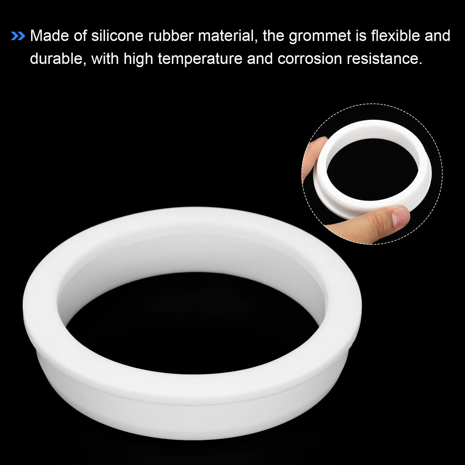 T Type Rubber Grommet Mount Dia 88.6mm ID 78mm Flexible Hole Plugs White - Image 4