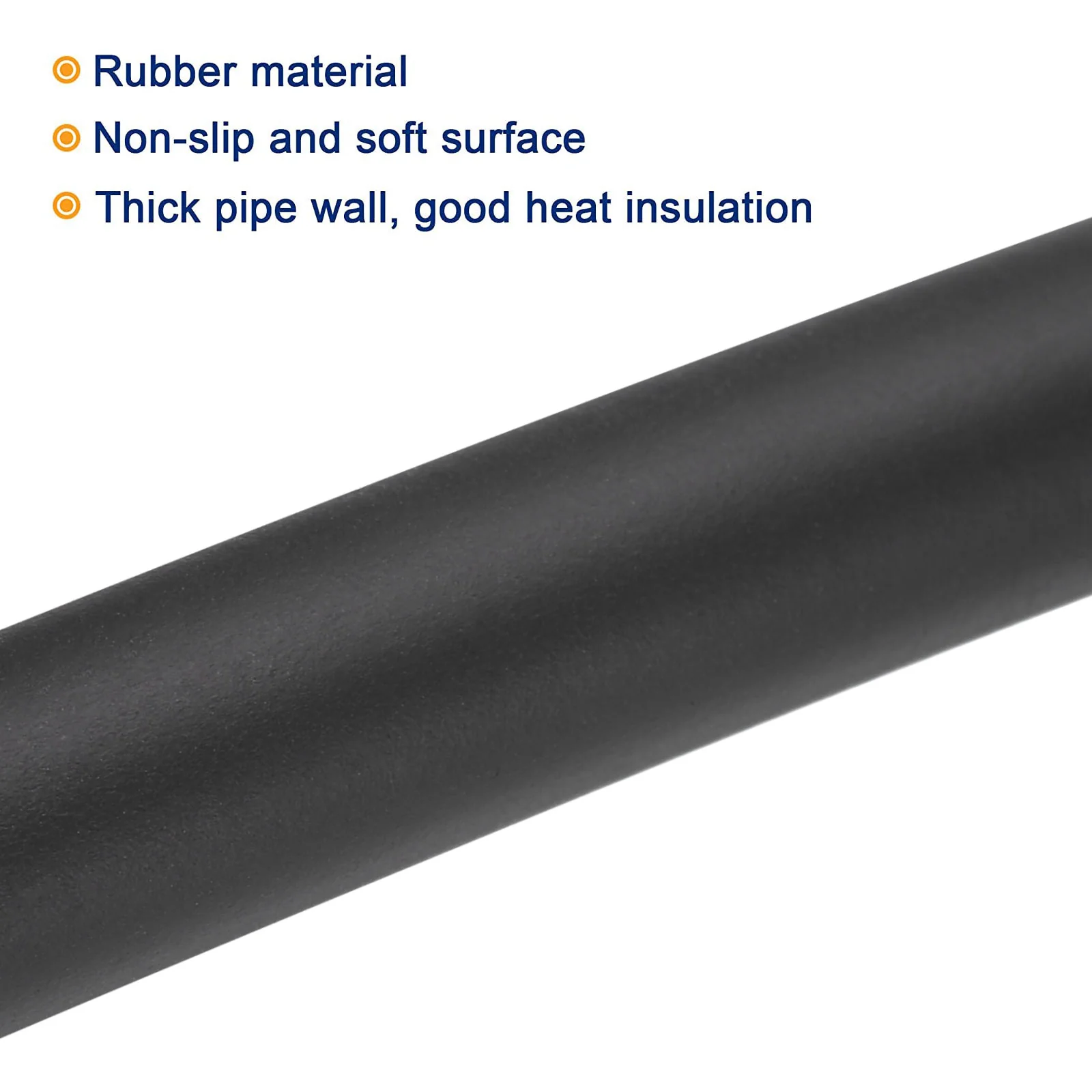 Pipe Insulation Foam Tube Lagging Insulation 13mm ID 23mm OD 24" Black - Image 3