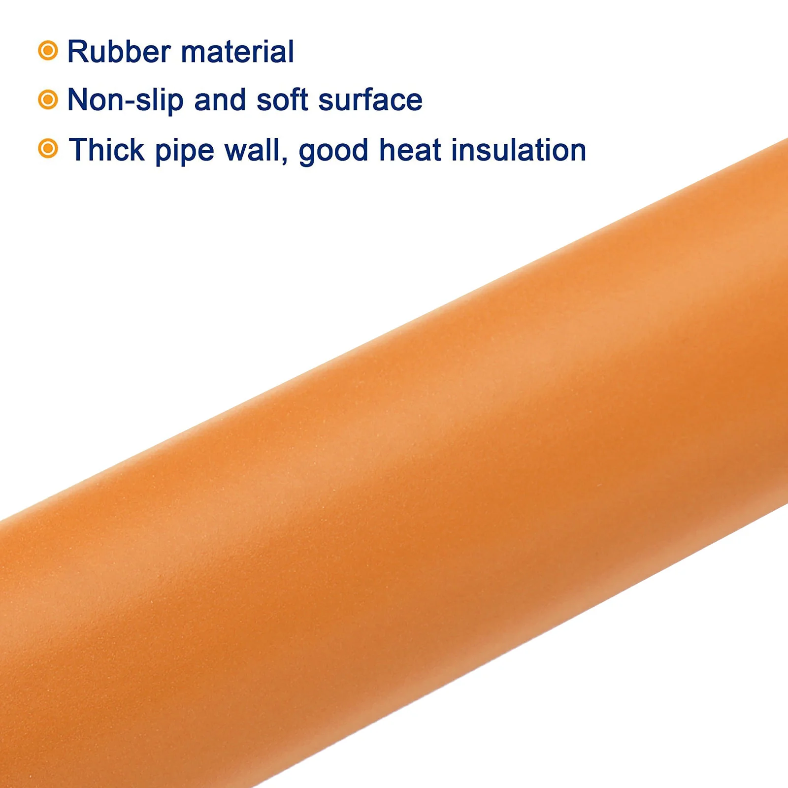 Pipe Insulation Foam Tube Lagging Insulation 22mm ID 32mm OD 24" Orange - Image 3