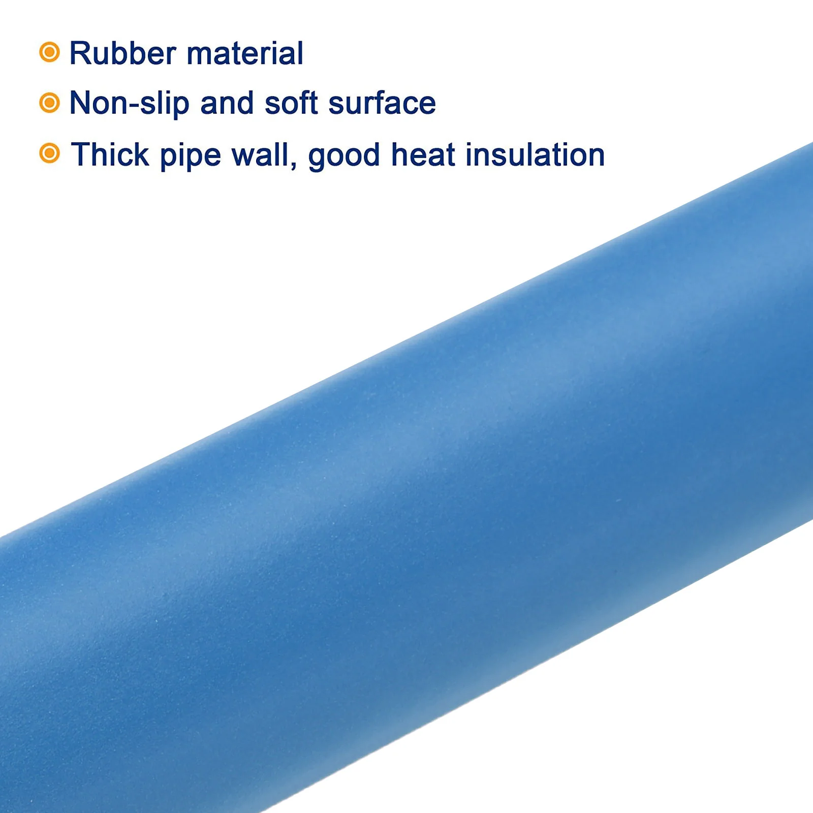 Pipe Insulation Foam Tube Lagging Insulation 28mm ID 38mm OD 24" Blue - Image 3