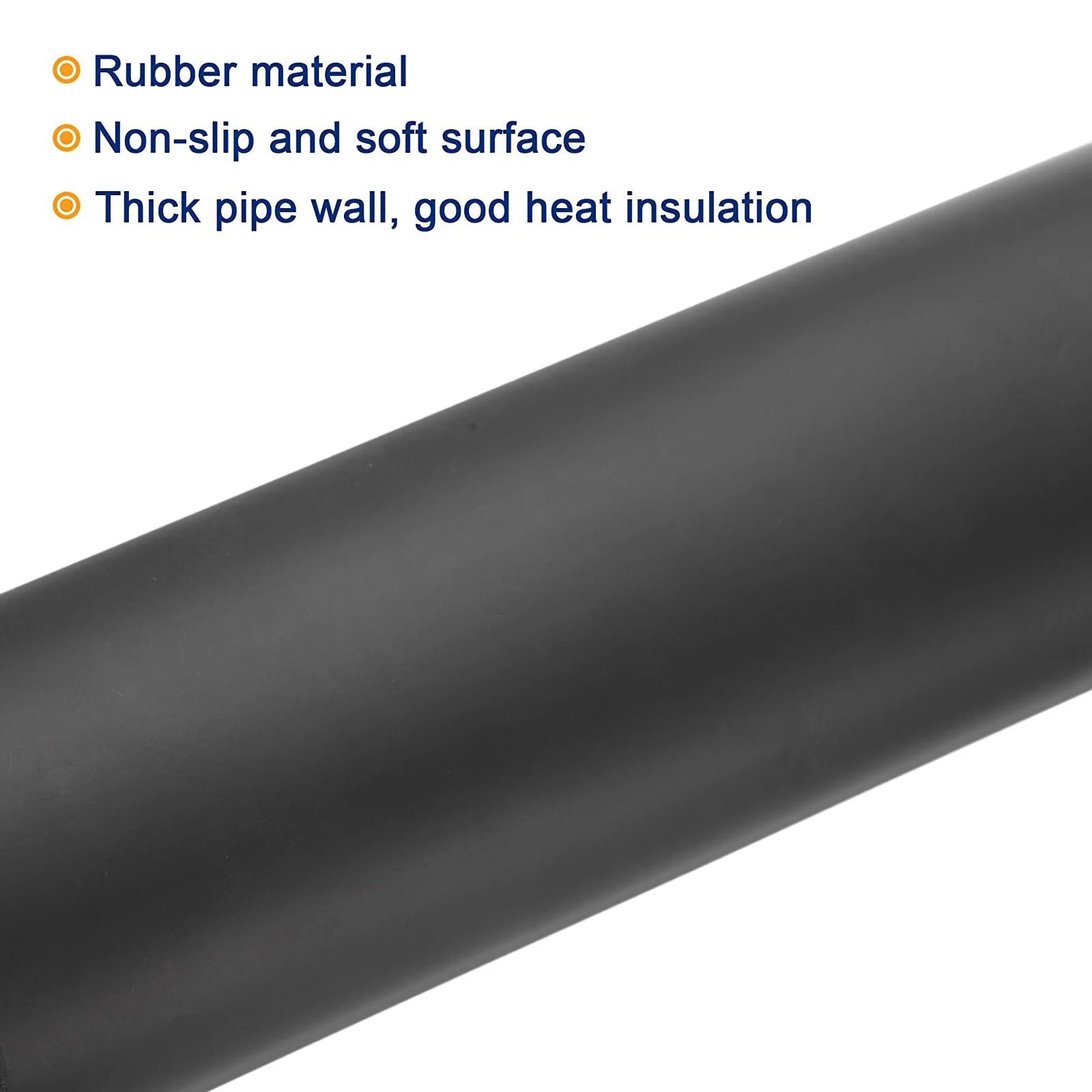 Pipe Insulation Foam Tube Lagging Insulation 45mm ID 59mm OD 24" Black - Image 3
