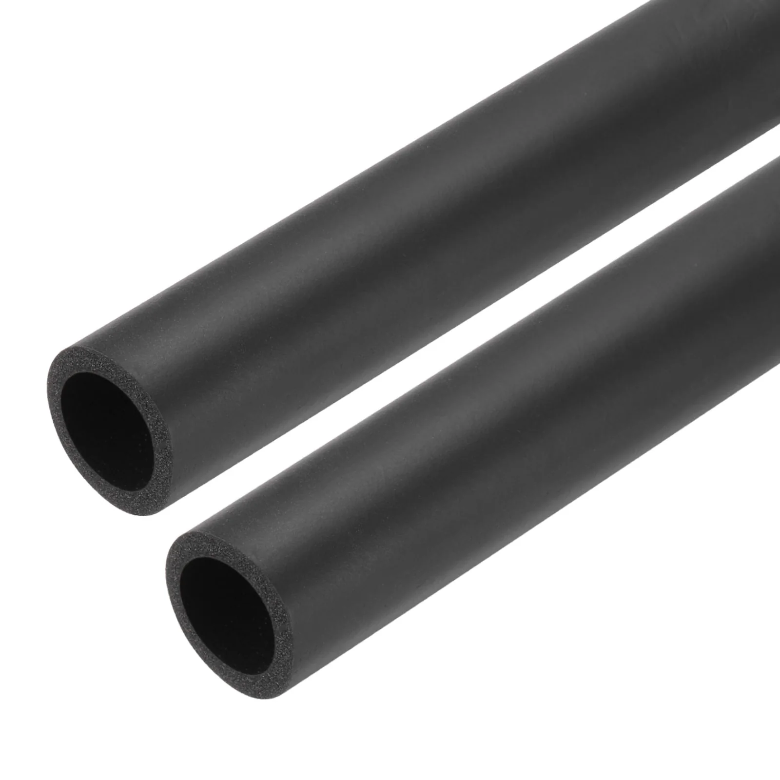 2pcs Pipe Insulation Foam Tube Lagging Insulation 22mm ID 32mm OD 24" Black