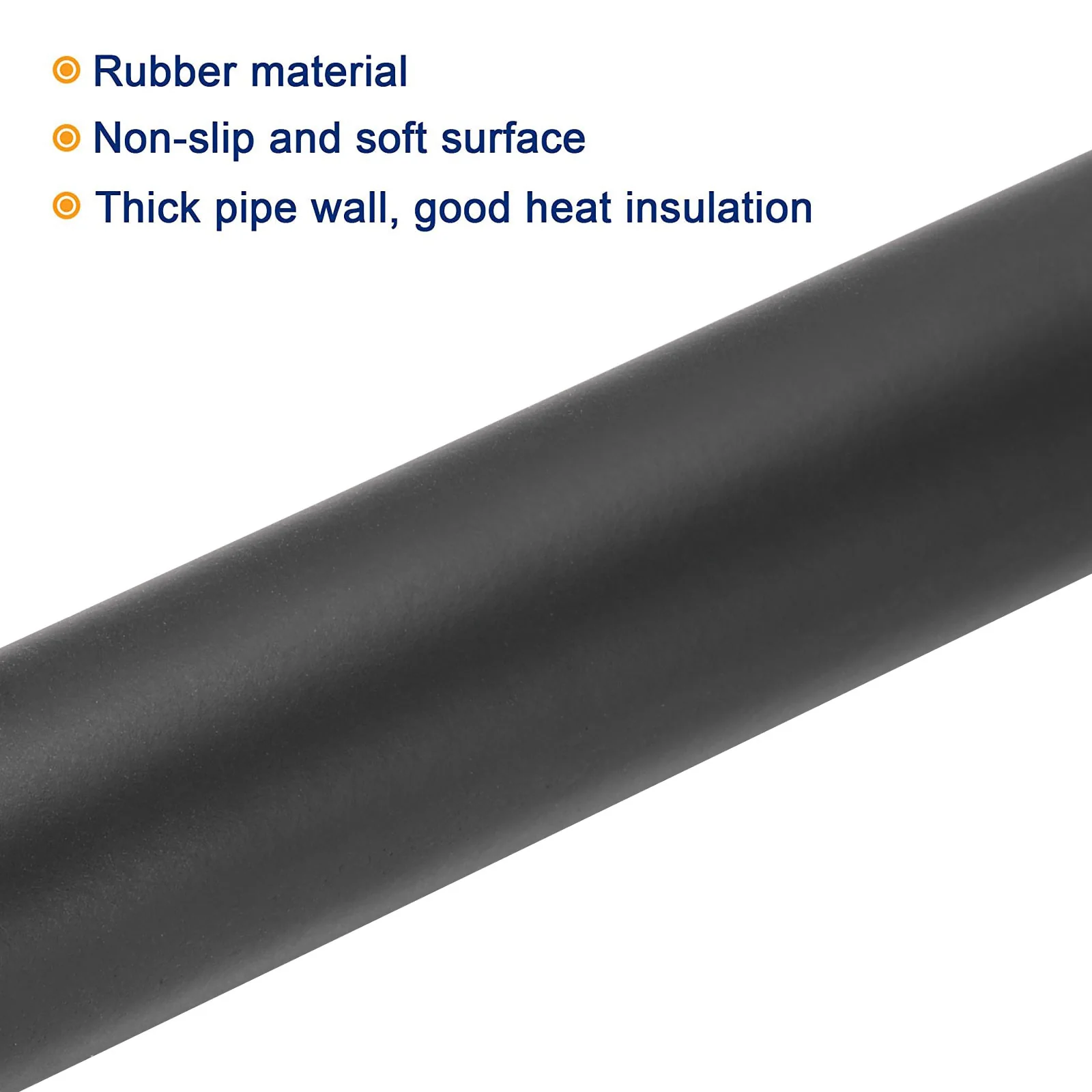 2pcs Pipe Insulation Foam Tube Lagging Insulation 26.5mm ID 36.5mm OD 24" Black - Image 3