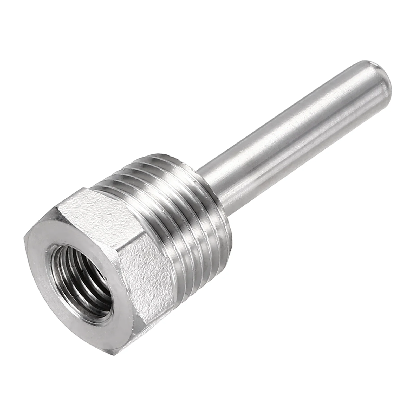 Uxcell Thermowell G1/2 Threads 50mm Stainless Steel Thermowell for Temperature Sensor Thermometer Instruments