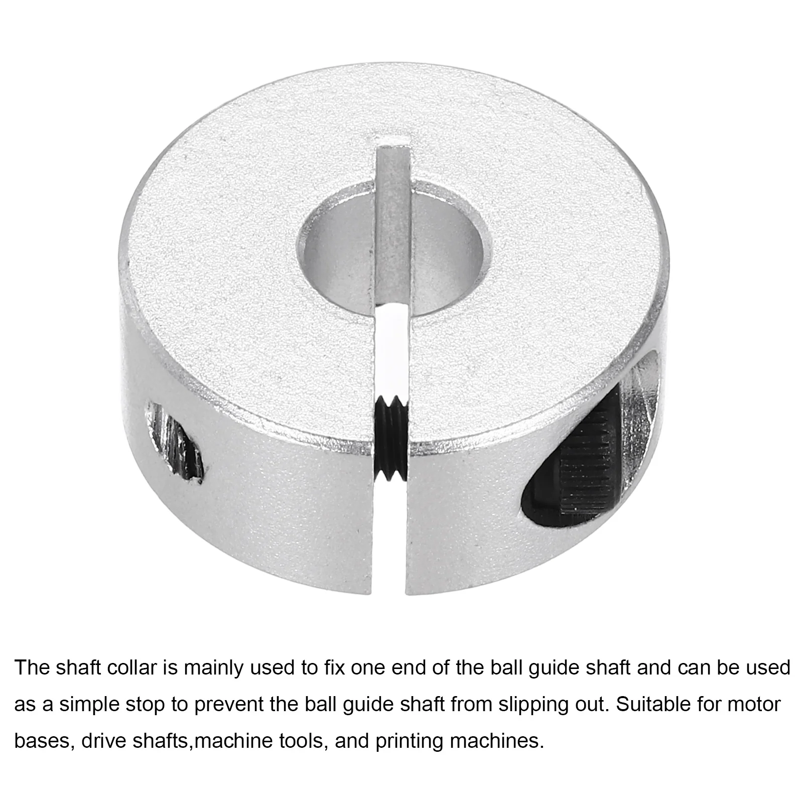 4pcs Shaft Collar 8mm Bore Single Split Aluminium Alloy Clamping Shaft Collars with Set M4 Screw for Industrial Automation Conveyor Belt Systems - Image 3