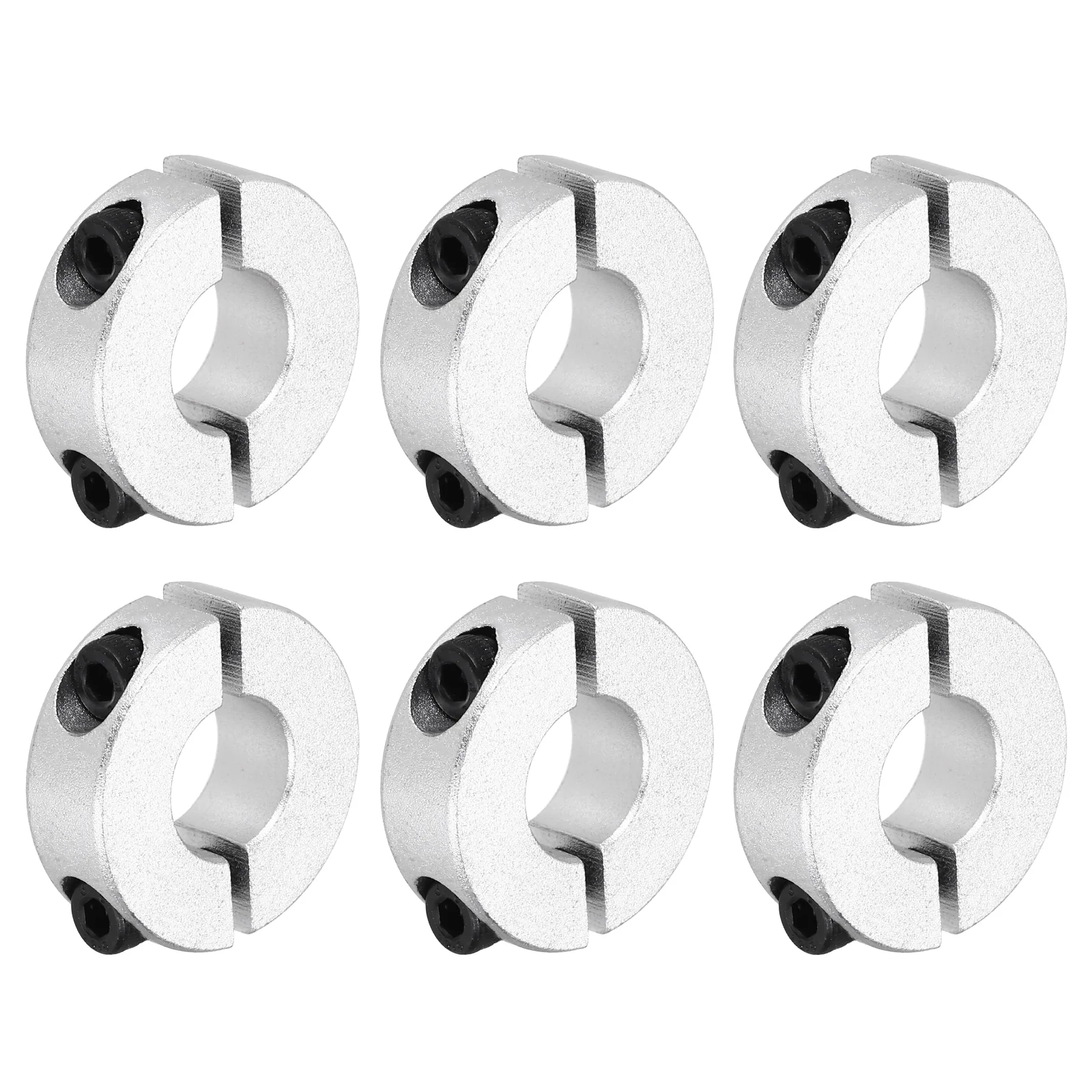 6pcs Shaft Collar 13mm Bore Double Split Aluminium Alloy Clamping Shaft Collars with Set M4 Screw for Industrial Automation Conveyor Belt Systems