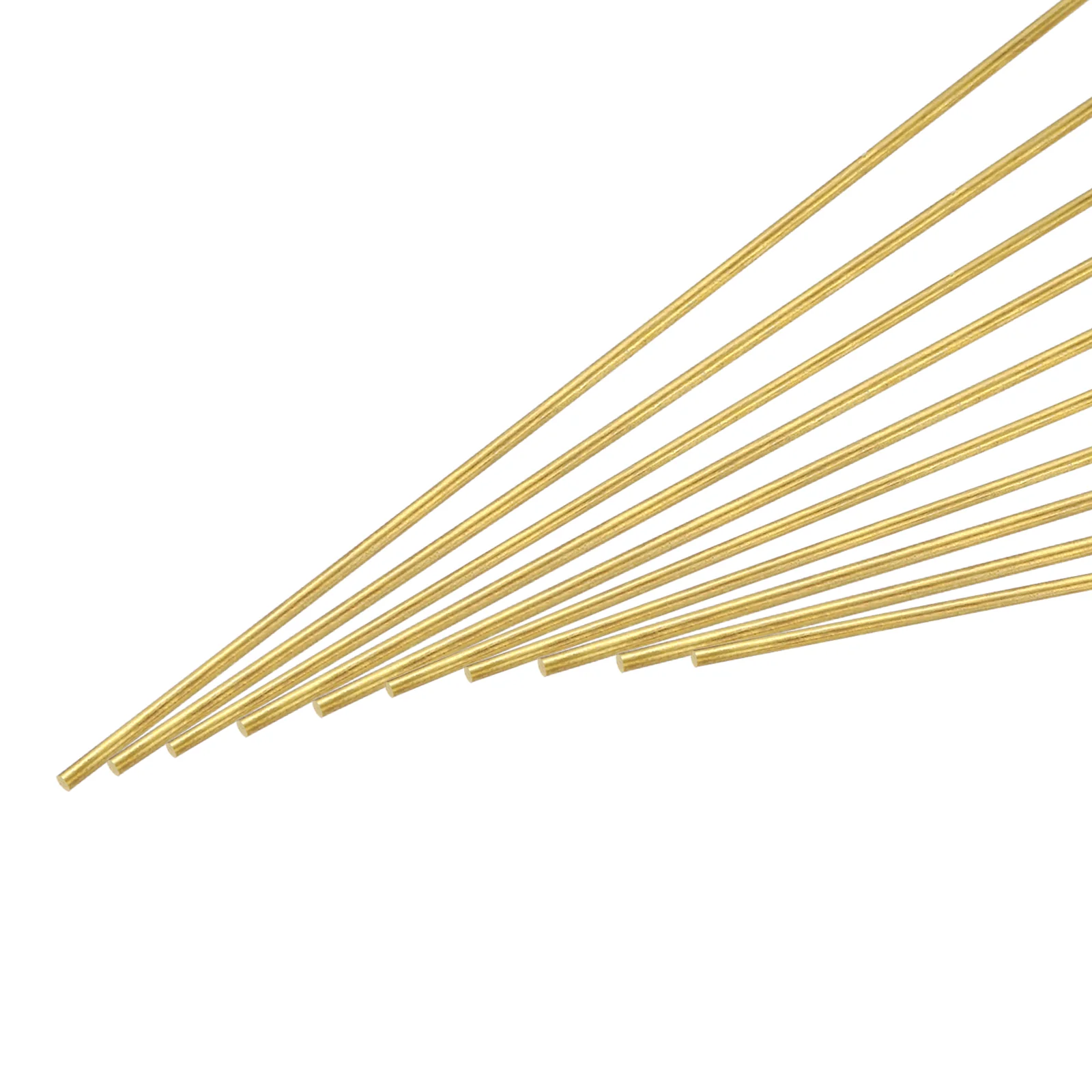 Uxcell 2.5mm x 450mm Brass Round Rod, Metal Solid Shaft Rods Lathe Bar Stock for DIY Crafts Model Car Helicopter Airplane 10pcs