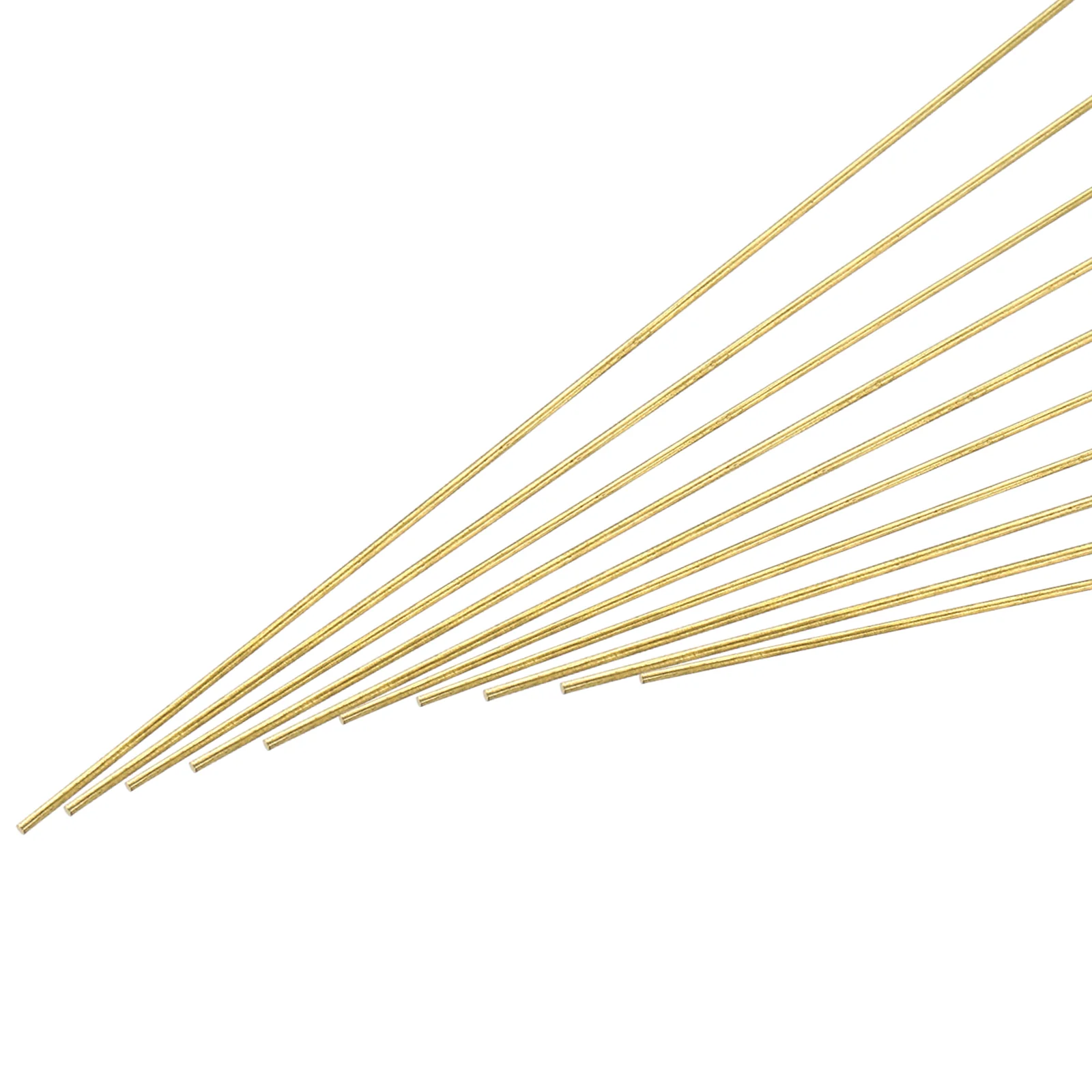 Uxcell 1.5mm x 350mm Brass Round Rod, Metal Solid Shaft Rods Lathe Bar Stock for DIY Crafts Model Car Helicopter Airplane 10pcs