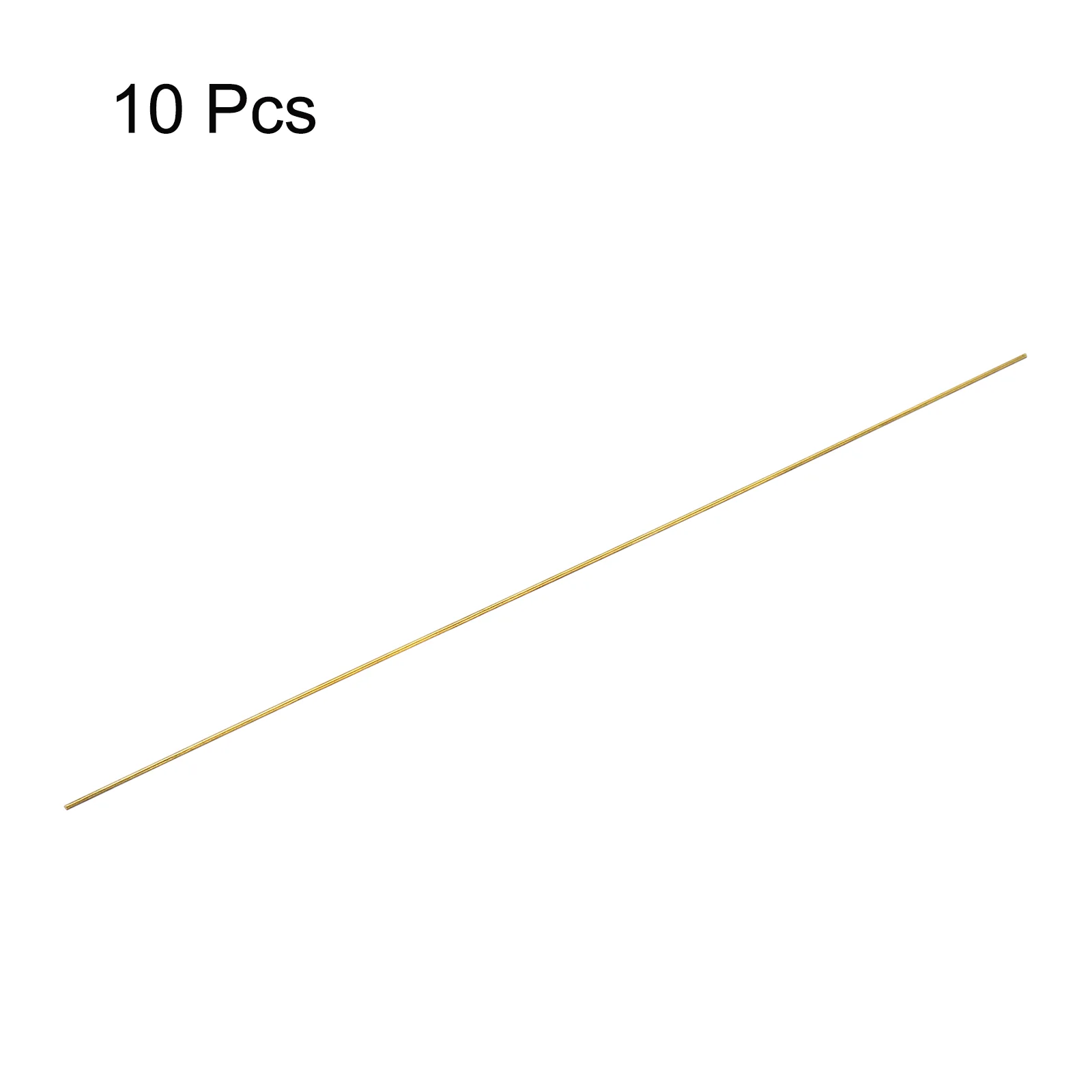 Uxcell 1mm x 350mm Brass Round Rod, Metal Solid Shaft Rods Lathe Bar Stock for DIY Crafts Model Car Helicopter Airplane 10pcs - Image 3