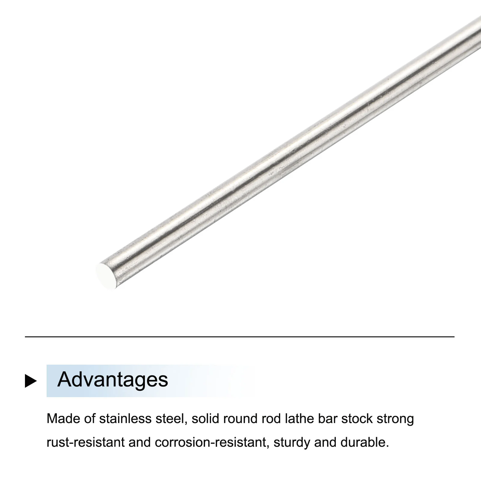 Uxcell 2mm x 250mm Stainless Steel Round Rod for Model Car Helicopter Airplane 10pcs - Image 4