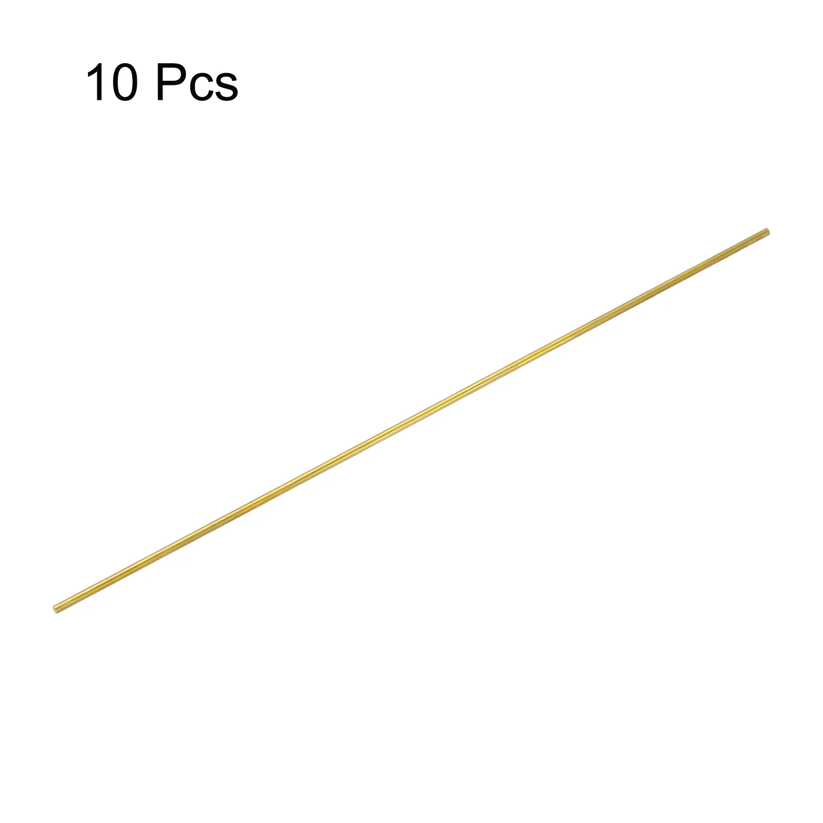 Uxcell 2mm x 450mm Brass Round Rod, Metal Solid Shaft Rods Lathe Bar Stock for DIY Crafts Model Car Helicopter Airplane 10pcs - Image 3