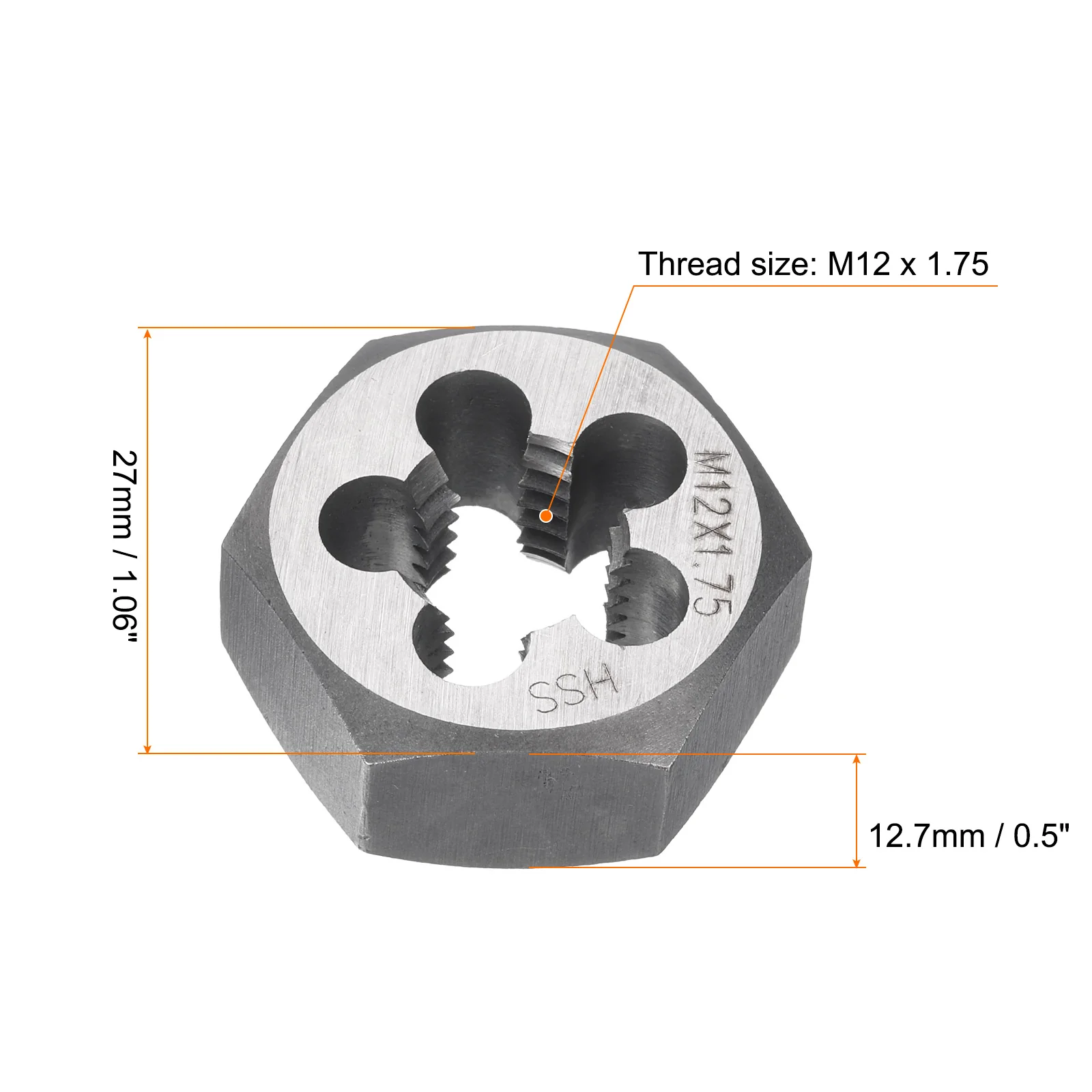 Hex Threading Die Metric Thread Right Hand High Speed Steel Rethreading Fixed Die Screw Cutting Tapping Tool - Image 17