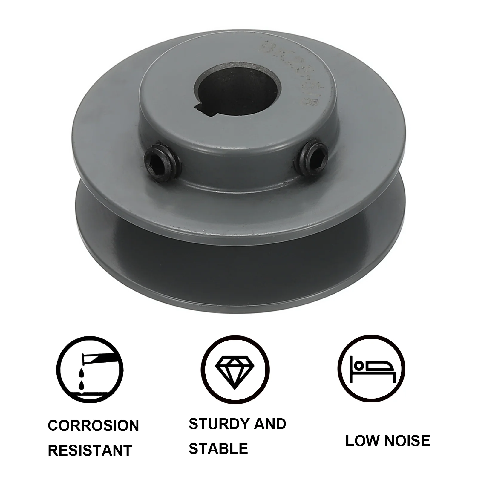 Uxcell BK25-5/8 V-Belt Sheave 5/8"Bore 2.65"OD Single Groove Web Sheave - Image 4