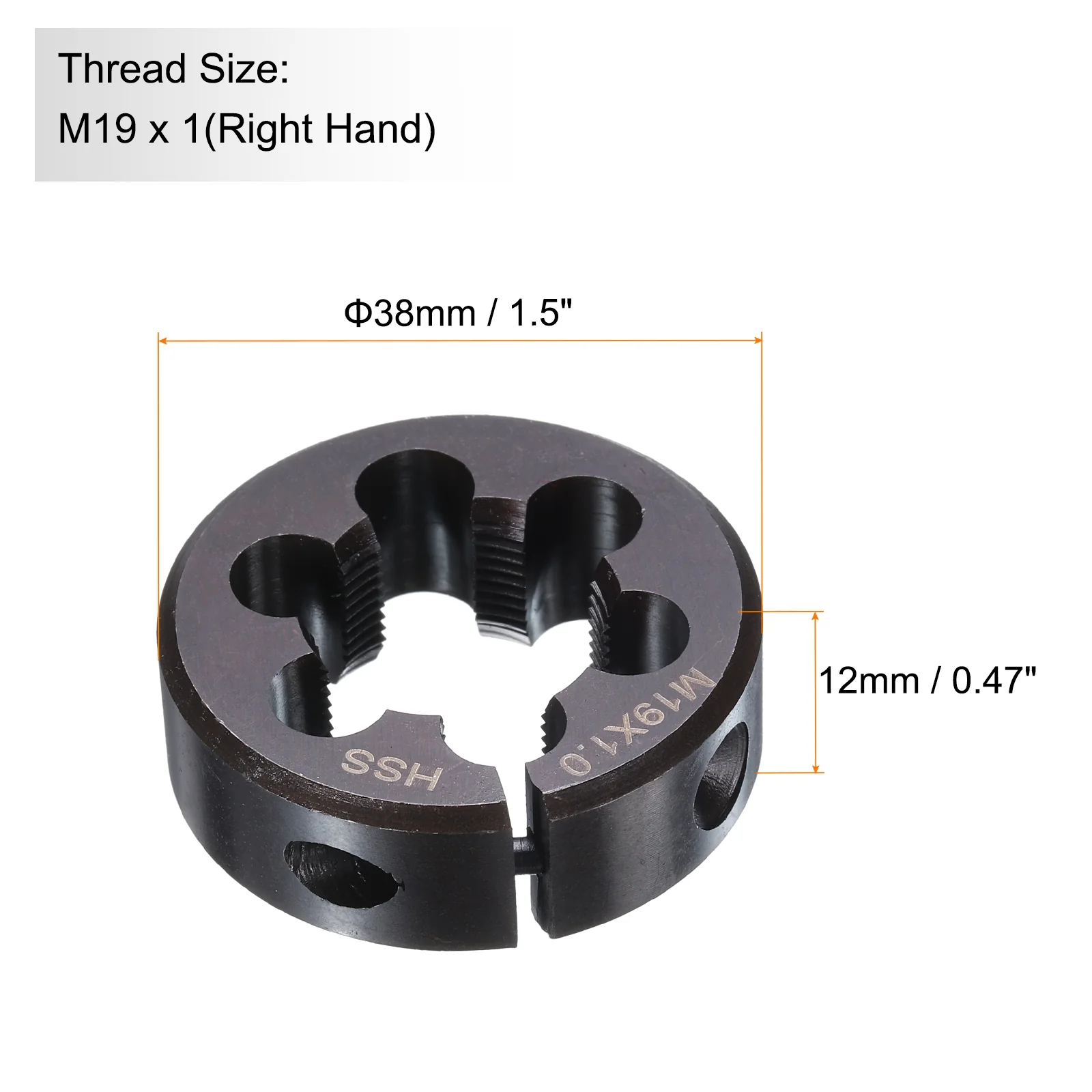 Round Threading Dies Metric Thread Adjustable Right Hand High-Speed Steel (HSS) Round Die Screw Thread Cutting Dies for Thread Repair - Image 32