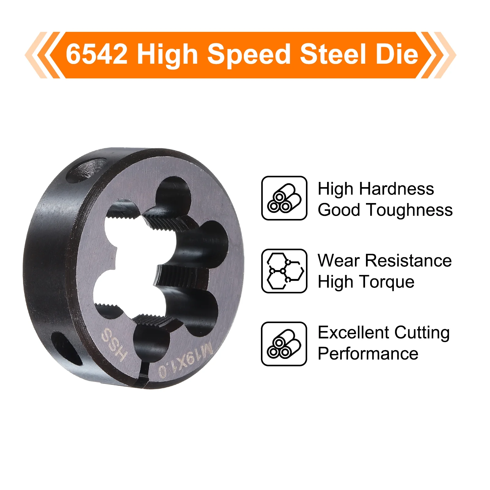 Round Threading Dies Metric Thread Adjustable Right Hand High-Speed Steel (HSS) Round Die Screw Thread Cutting Dies for Thread Repair - Image 34