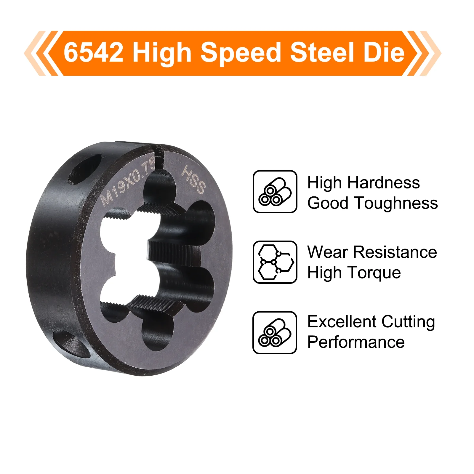 Round Threading Dies Metric Thread Adjustable Right Hand High-Speed Steel (HSS) Round Die Screw Thread Cutting Dies for Thread Repair - Image 65