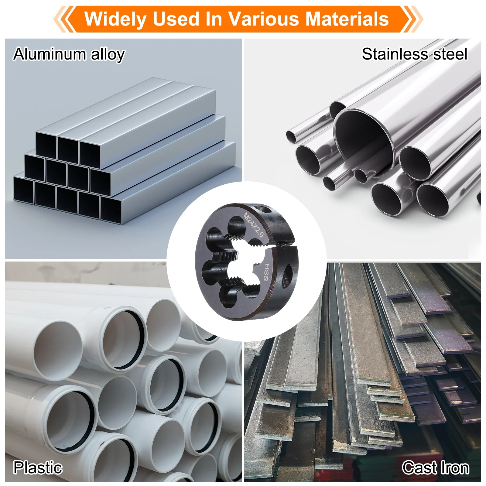 Round Threading Dies Metric Thread Adjustable Right Hand High Speed Steel Round Die Screw Thread Cutting Dies for Thread Repair - Image 6