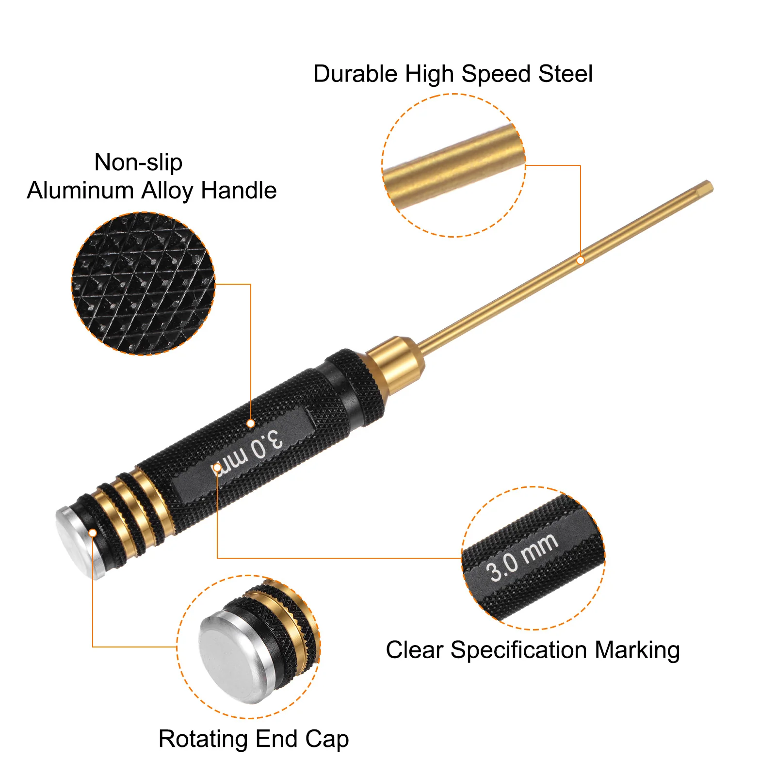 RC Hex Screwdriver Titanium Hexagon Screwdrivers Wrench Steel RC Hex Driver Repair Tool for RC Helicopter Boat - Image 10