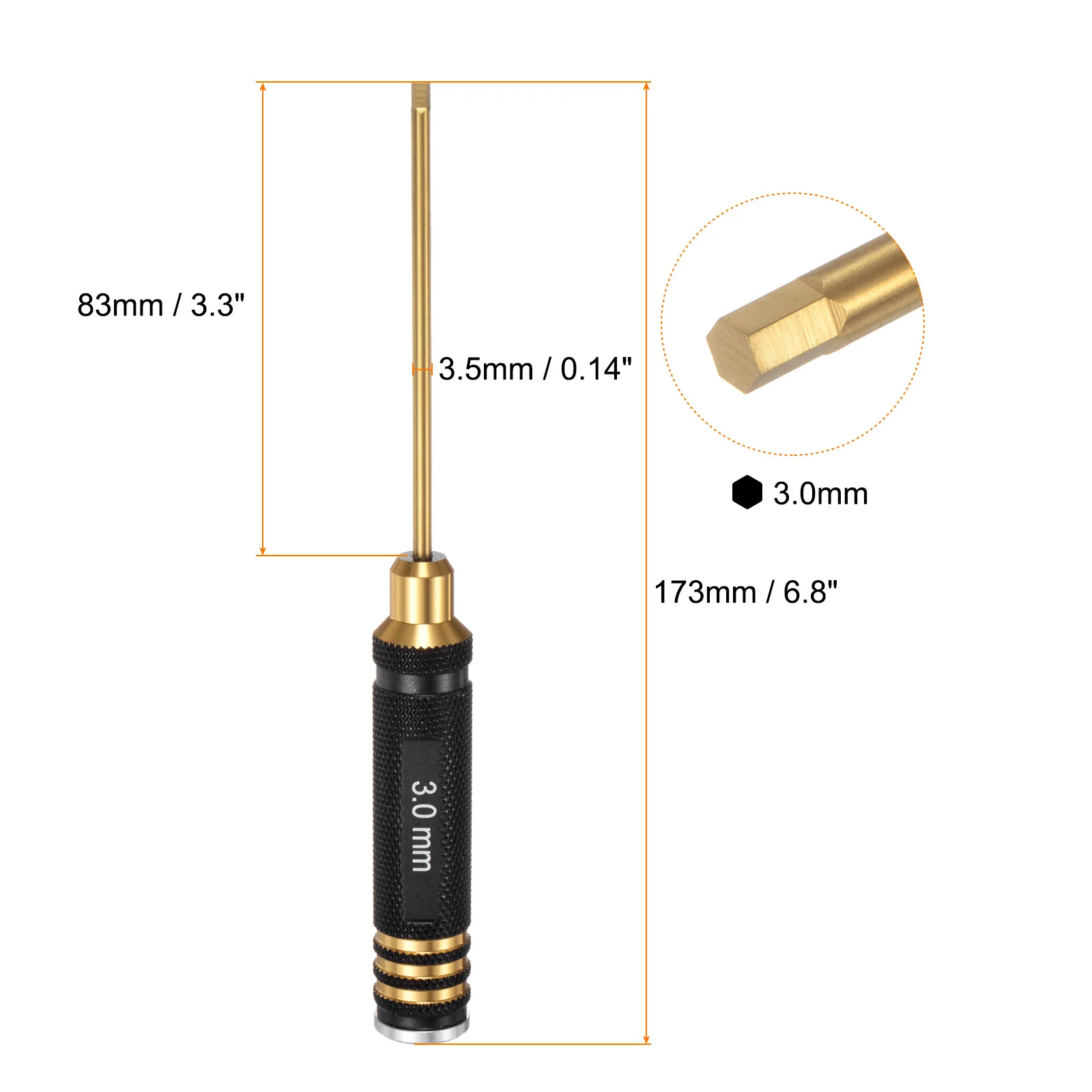 RC Hex Screwdriver Titanium Hexagon Screwdrivers Wrench Steel RC Hex Driver Repair Tool for RC Helicopter Boat - Image 8