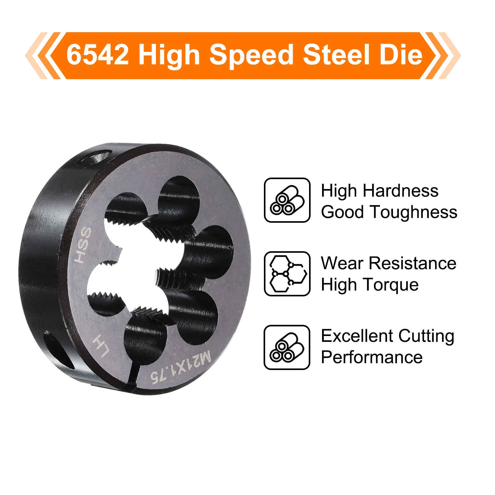 Round Threading Die Metric Thread Adjustable Left Hand High-Speed Steel (HSS) Round Die Screw Thread Cutting Die for Thread Repair - Image 22