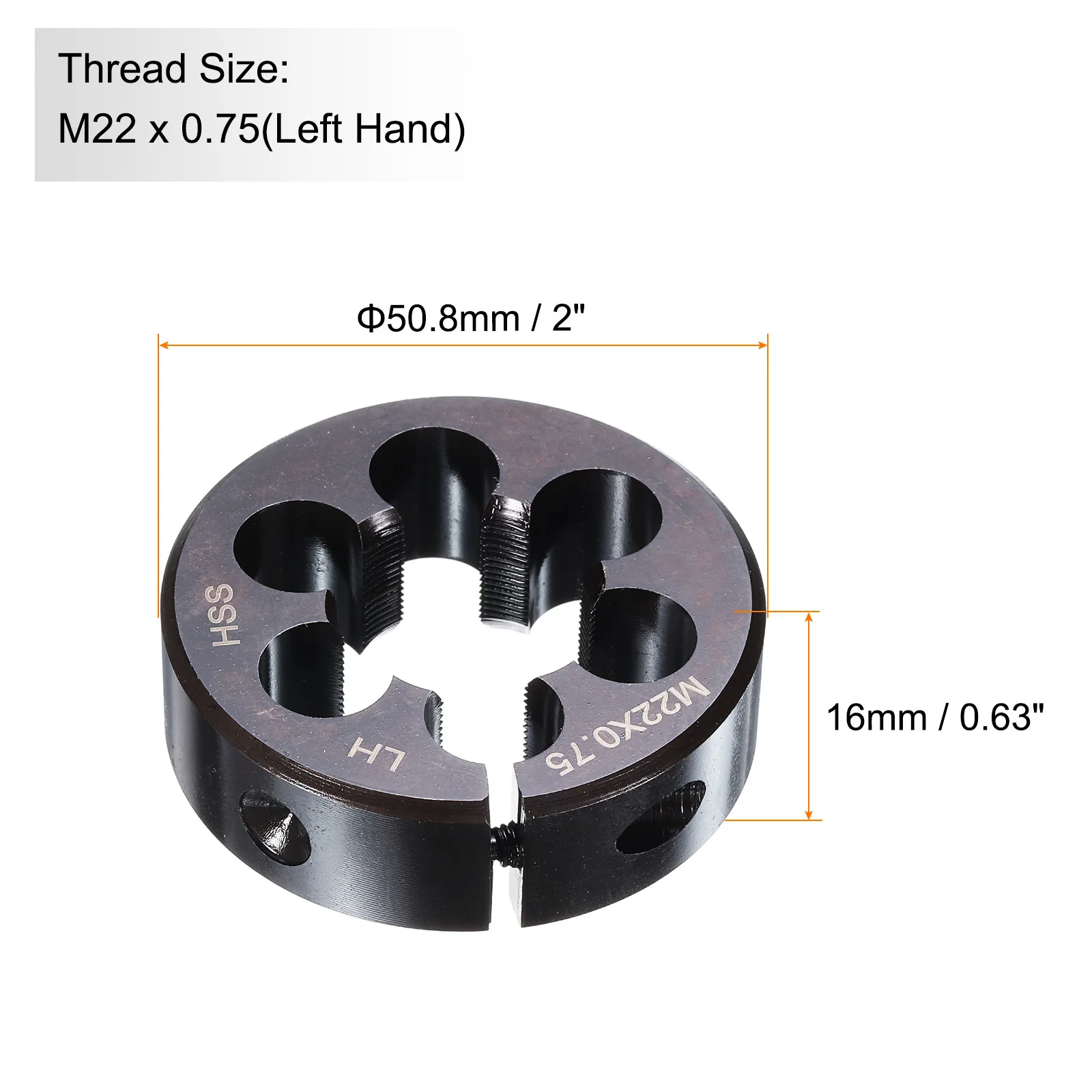 Round Threading Die Metric Thread Adjustable Left Hand High-Speed Steel (HSS) Round Die Screw Thread Cutting Die for Thread Repair - Image 26