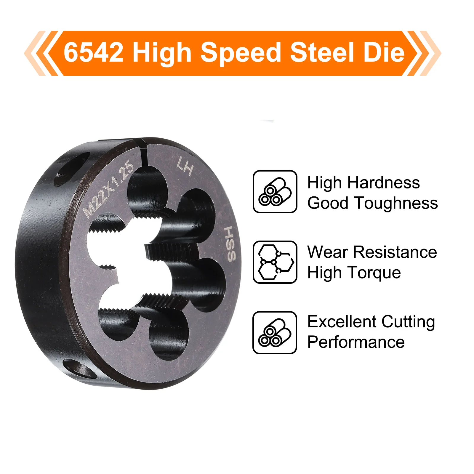 Round Threading Die Metric Thread Adjustable Left Hand High-Speed Steel (HSS) Round Die Screw Thread Cutting Die for Thread Repair - Image 34