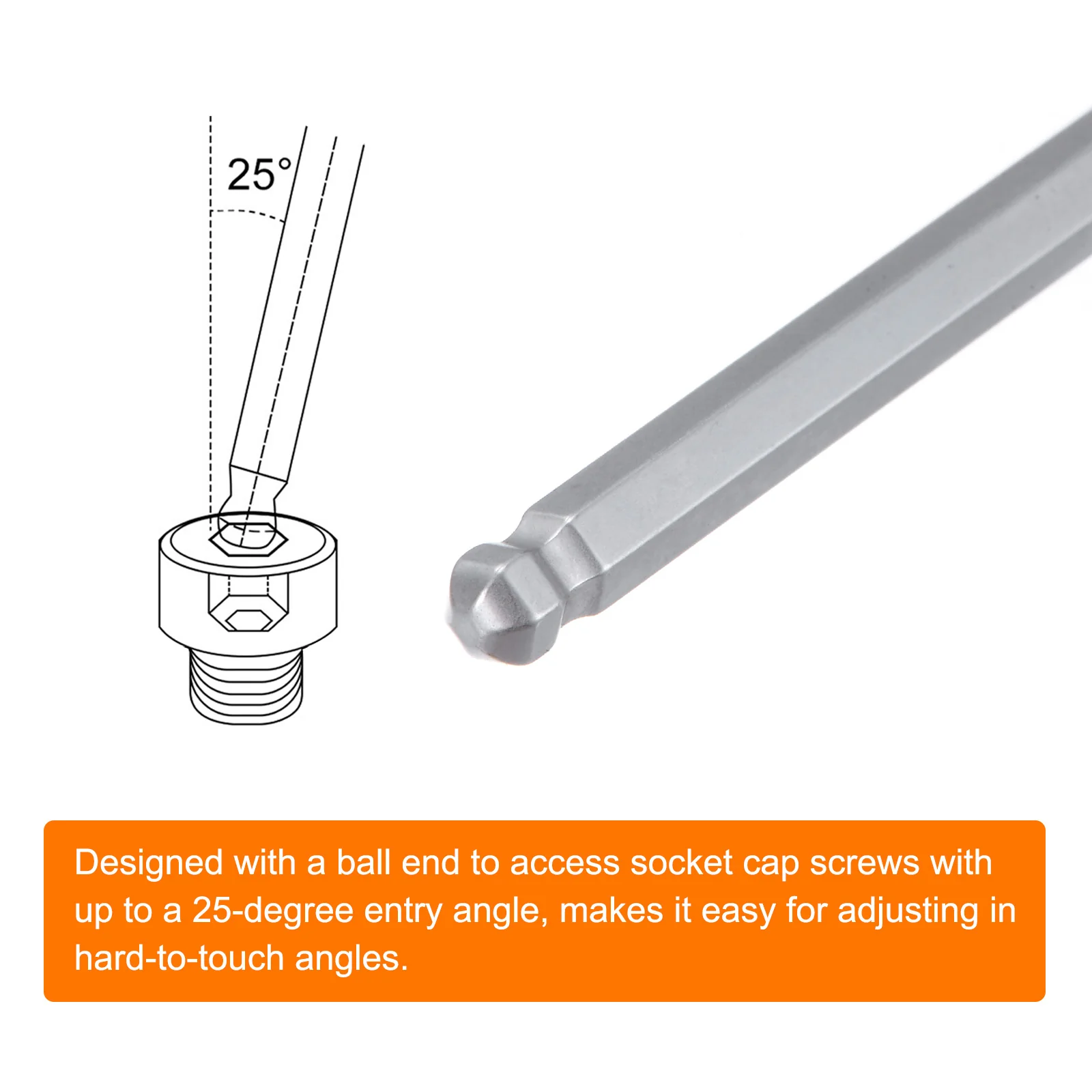 Ball Head Hex Screwdriver Magnetic Ball End Hexagonal Precision Screw Driver Hex Wrench - Image 40
