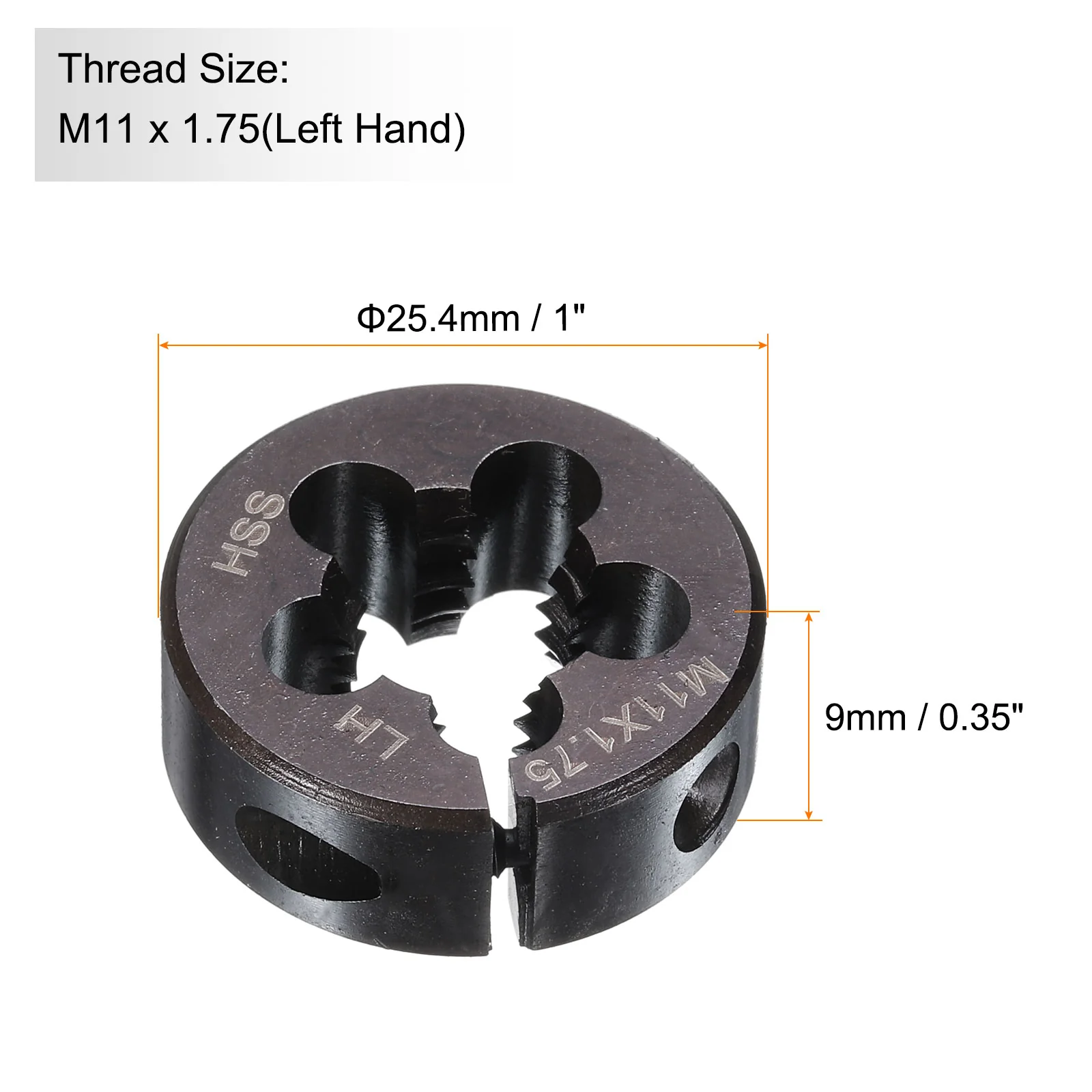 Round Threading Die Metric Thread Adjustable Left Hand High Speed Steel Round Die Screw Thread Cutting Dies for Thread Repair - Image 14