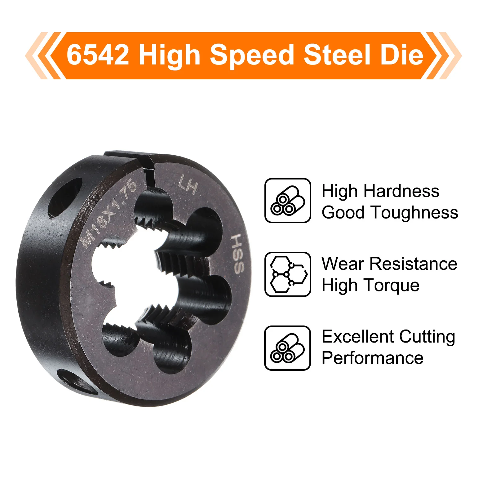 Round Threading Die Metric Thread Adjustable Left Hand High Speed Steel Round Dies Screw Thread Cutting Dies for Thread Repair - Image 16