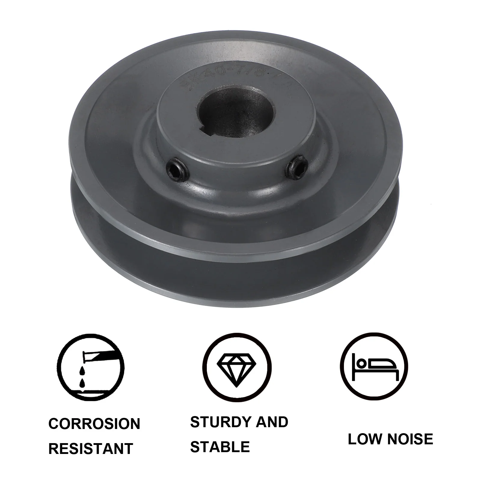 Uxcell BK40-7/8 V-Belt Sheave 7/8"Bore 3.95"OD Single Groove - Image 4