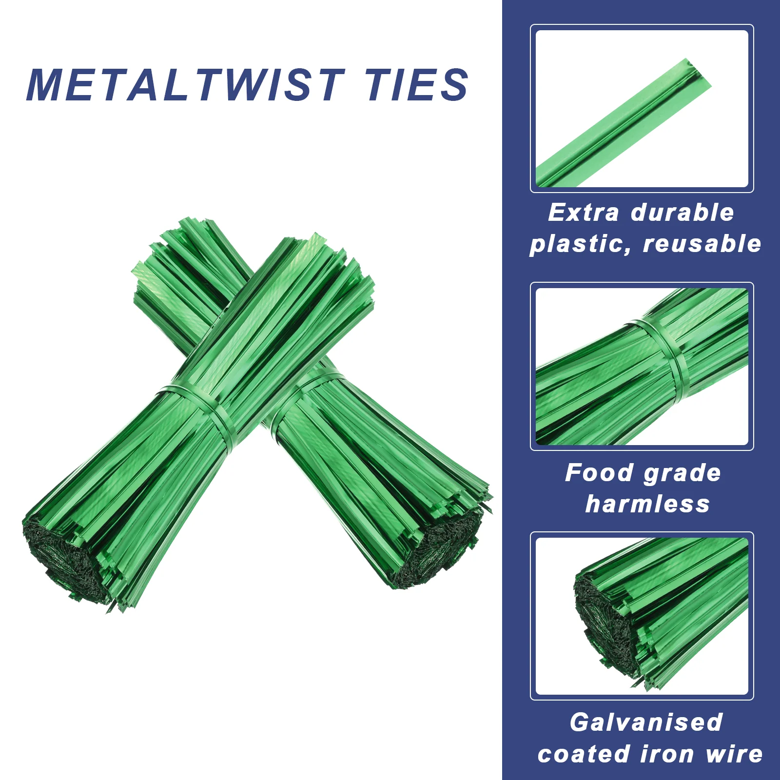 Twist Ties Reusable Foil Cable Closure Ties Garden Plant Tie for Tying Bread, Candy Bags , Bundle Wires - Image 33