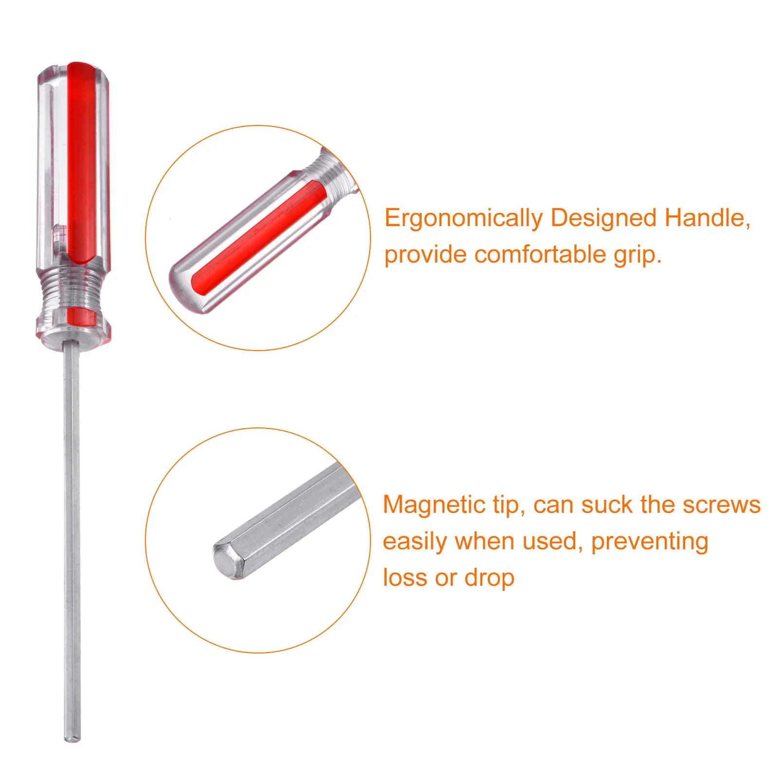Magnetic Hex Screwdriver Carbon Steel Hexagonal Head Screw Driver with Non-slip Handle for Appliances Repair Improvement - Image 29