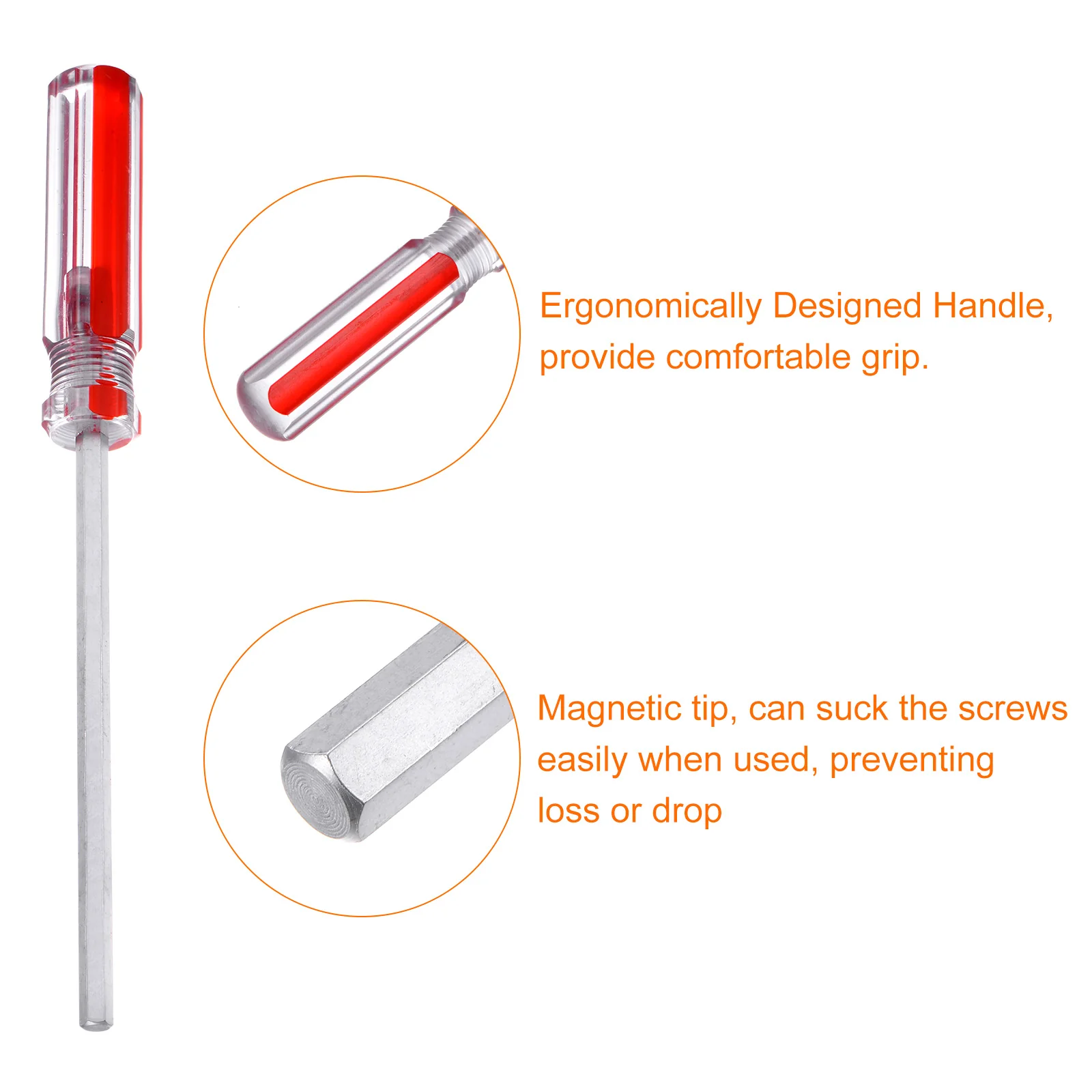 Magnetic Hex Screwdriver Carbon Steel Hexagonal Head Screw Driver with Non-slip Handle for Appliances Repair Improvement - Image 9