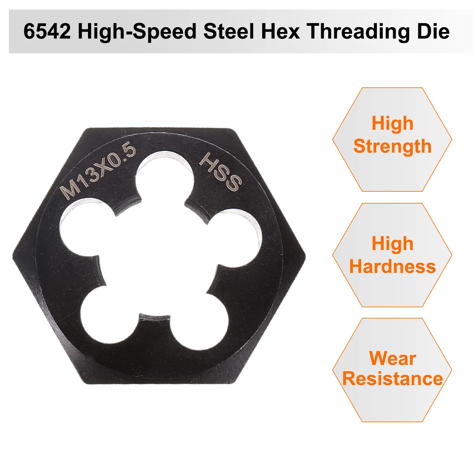 Hex Threading Die M13 x 0.5 Metric Thread Right Hand Screw Cutting Fixed Dies - Image 4