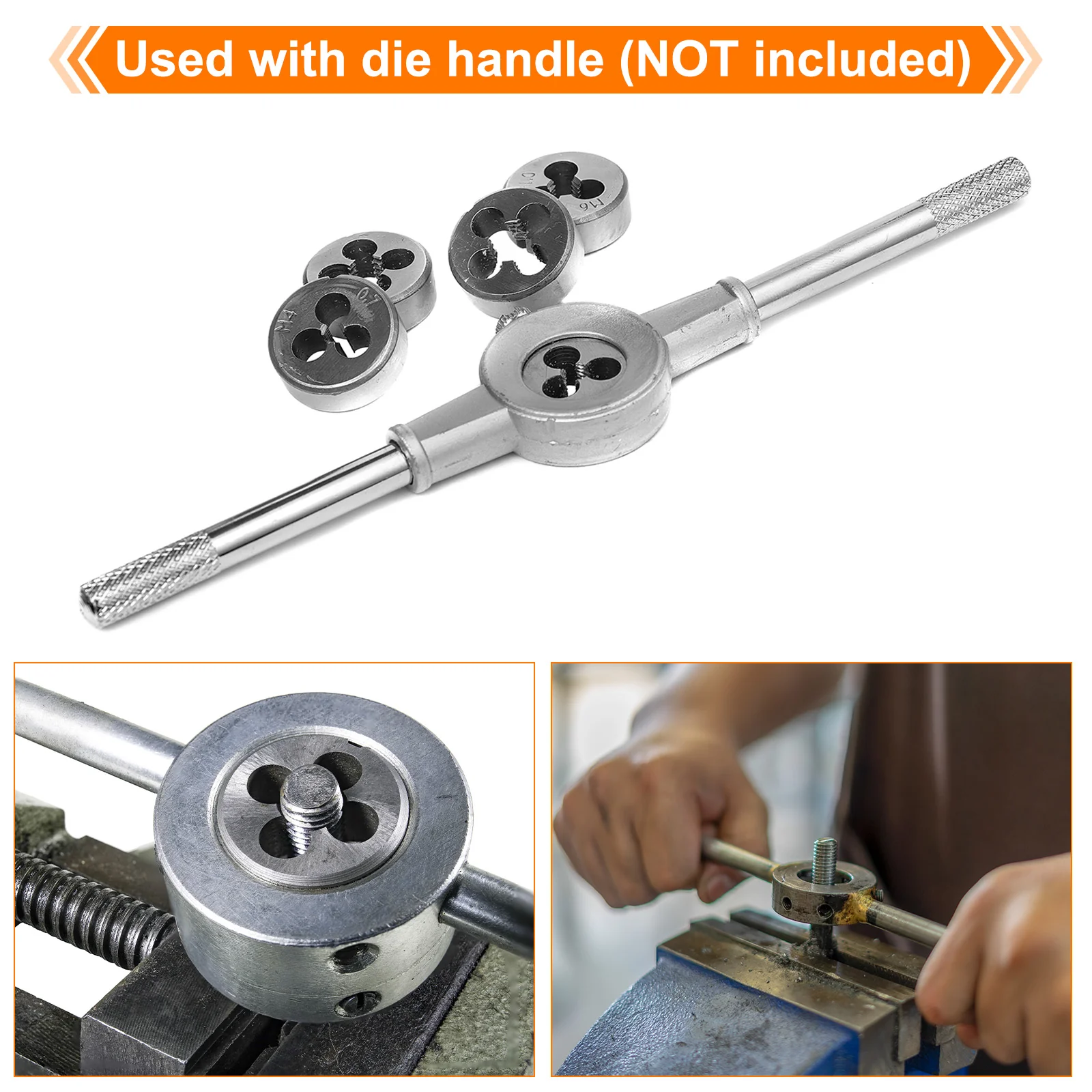 Round Threading Die Metric Thread Adjustable Right Hand High-Speed Steel Round Die Screw Thread Cutting Die for Thread Repair - Image 26