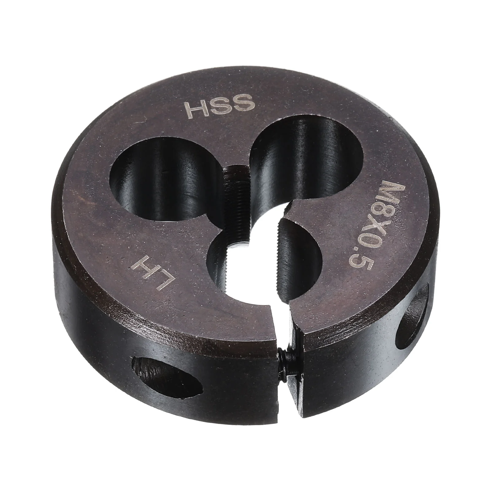 Round Threading Die Metric Thread Adjustable Left Hand High-Speed Steel Round Die Screw Thread Cutting Die for Thread Repair