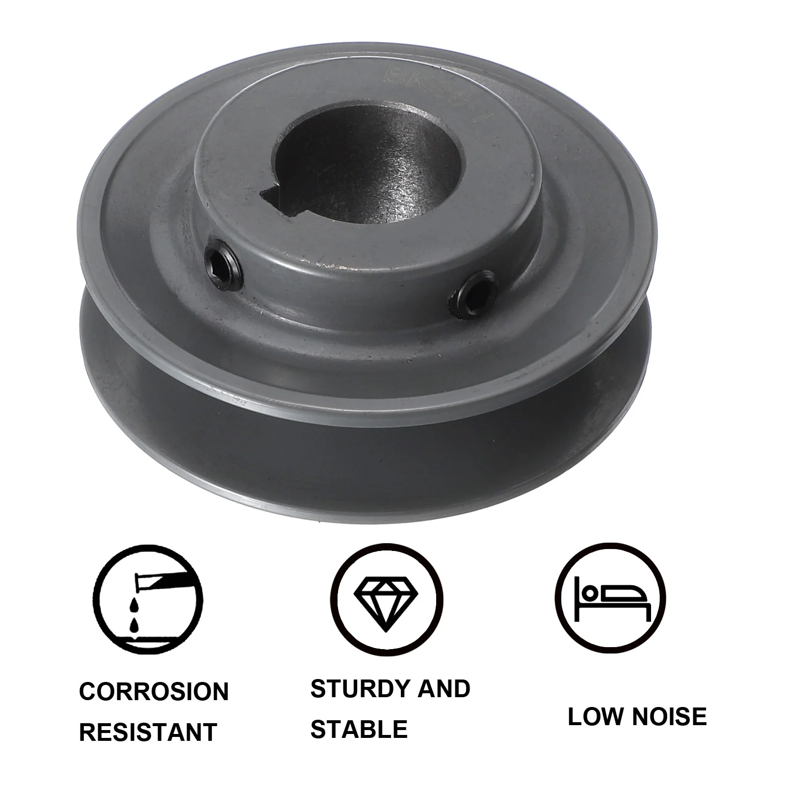 Uxcell BK30-1 V-Belt Sheave 1"Bore 3.15"OD Single Groove Web Sheave - Image 4