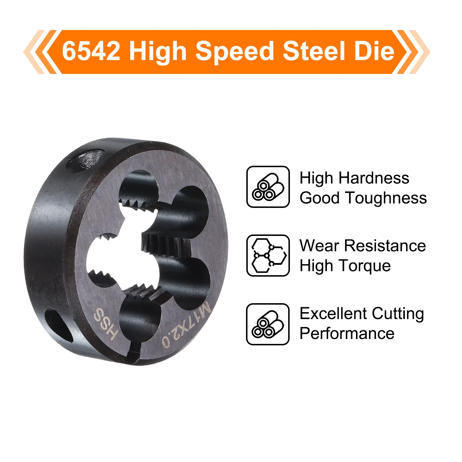 Round Threading Die Metric Thread Adjustable Right Hand High-Speed Steel (HSS) Round Dies Screw Thread Cutting Die for Thread Repair - Image 29