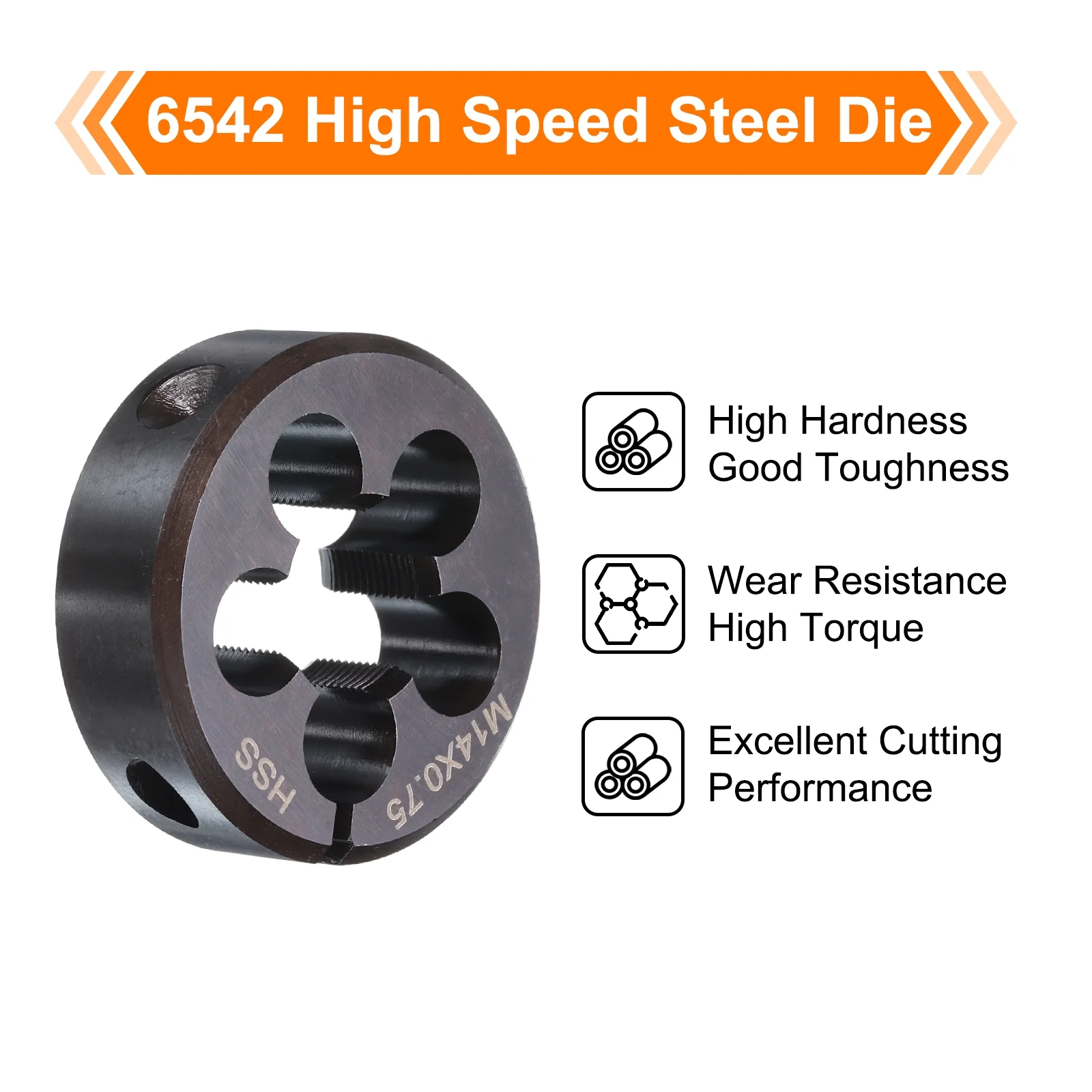 Round Threading Die Metric Thread Adjustable Right Hand High-Speed Steel (HSS) Round Dies Screw Thread Cutting Die for Thread Repair - Image 89