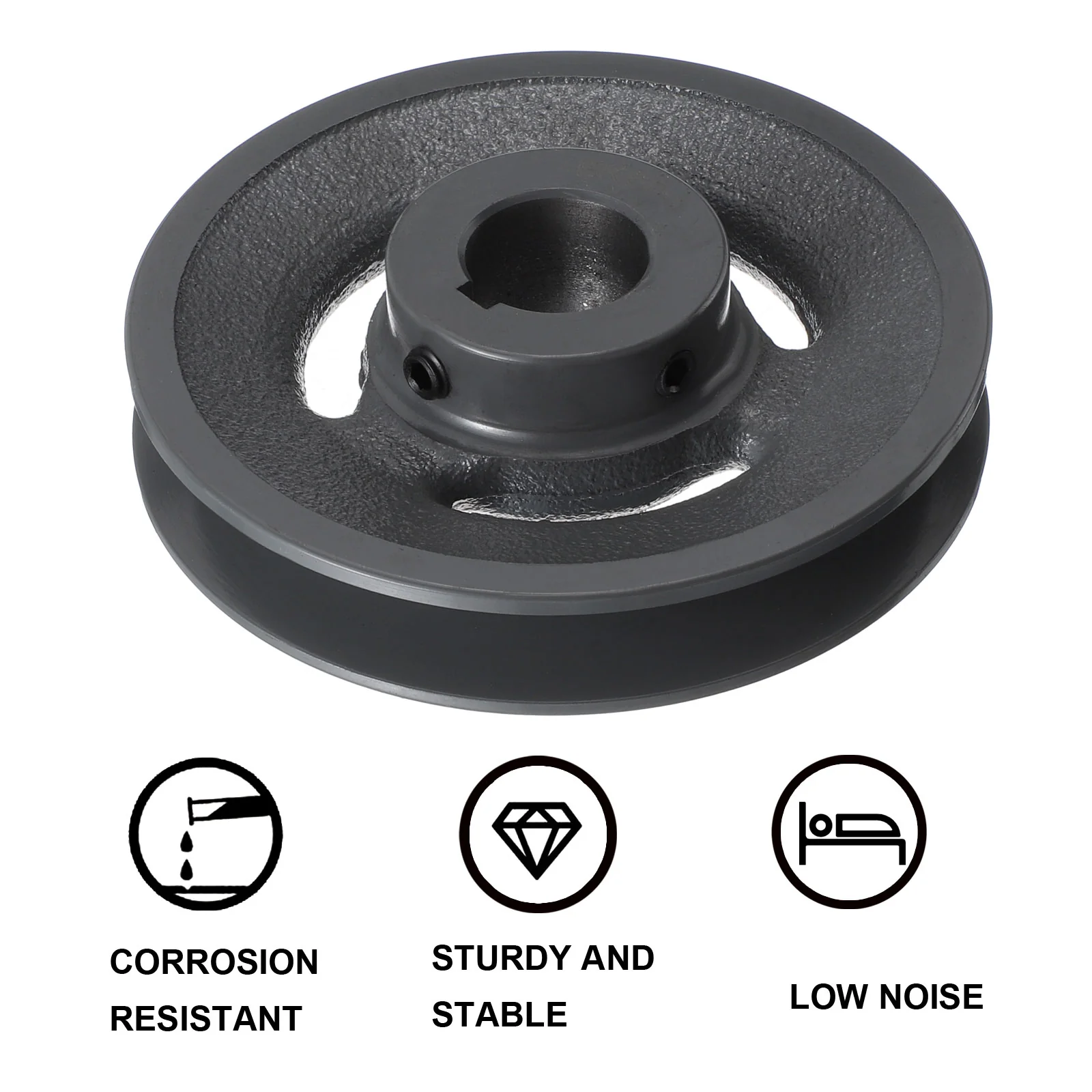 Uxcell BK50-1 V-Belt Sheave 1"Bore 4.75"OD Single Groove - Image 4