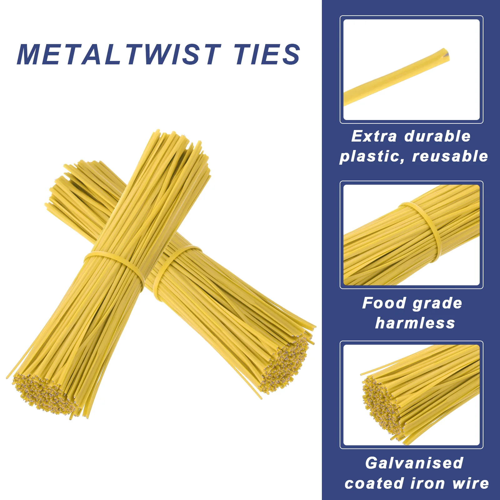 Twist Ties Reusable Foil Cable Closure Ties Garden Plant Ties for Tying Bread, Candy Bags , Bundle Wires - Image 15