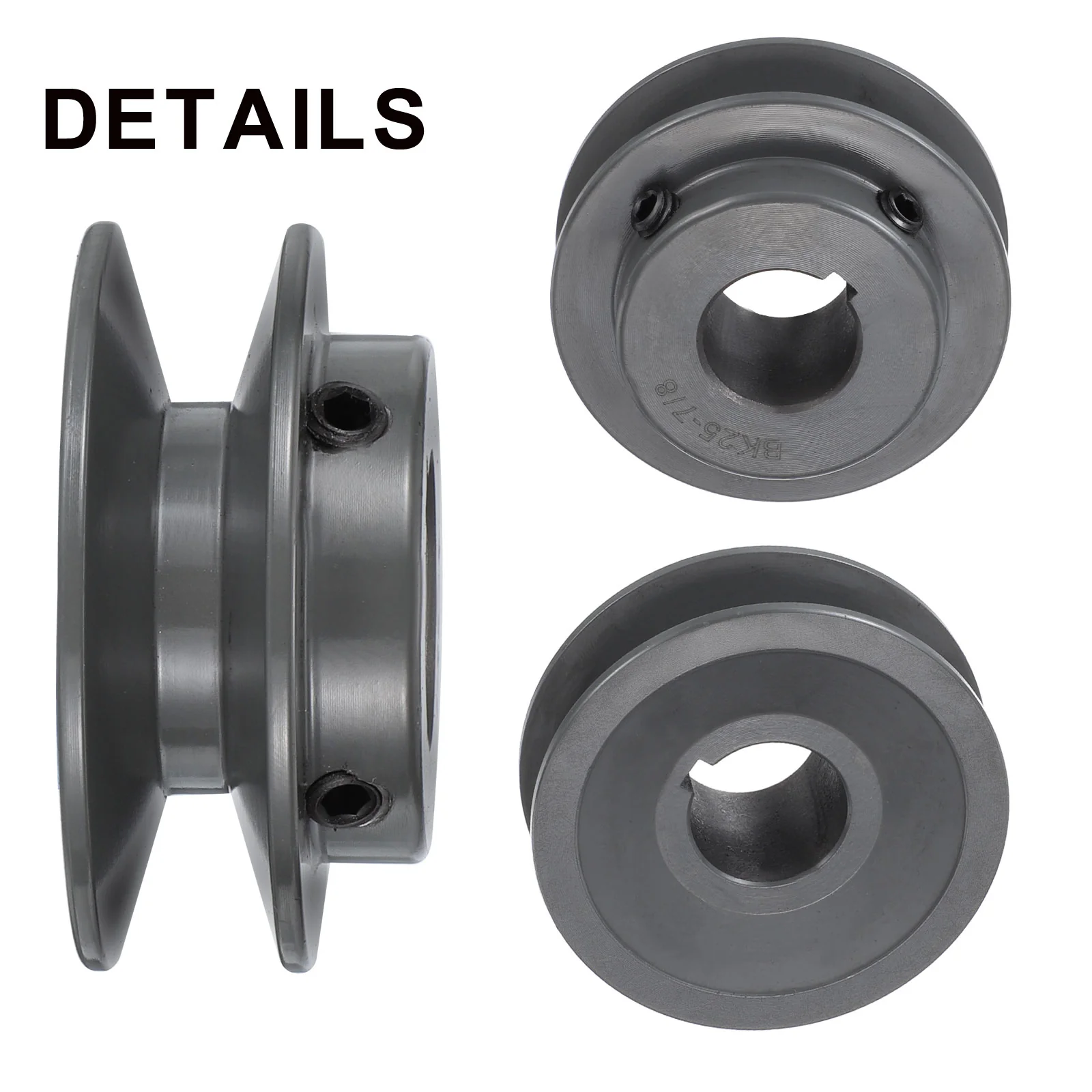 Uxcell BK25-7/8 V-Belt Sheave 7/8"Bore 2.65"OD Single Groove Web Sheave - Image 3