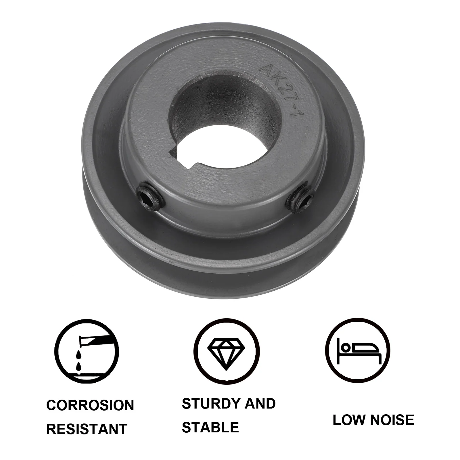 Uxcell AK27-1 V-Belt Sheave 1"Bore 2.7"OD Single Groove - Image 4
