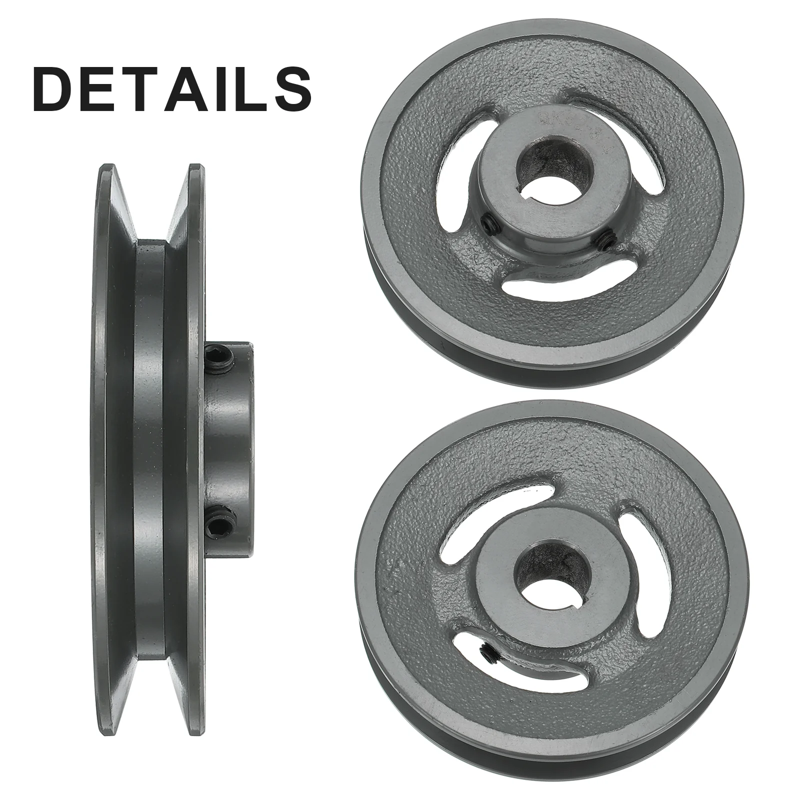 Uxcell BK52-3/4 V-Belt Sheave 3/4"Bore 4.95"OD Single Groove for 3L or B Belt - Image 3
