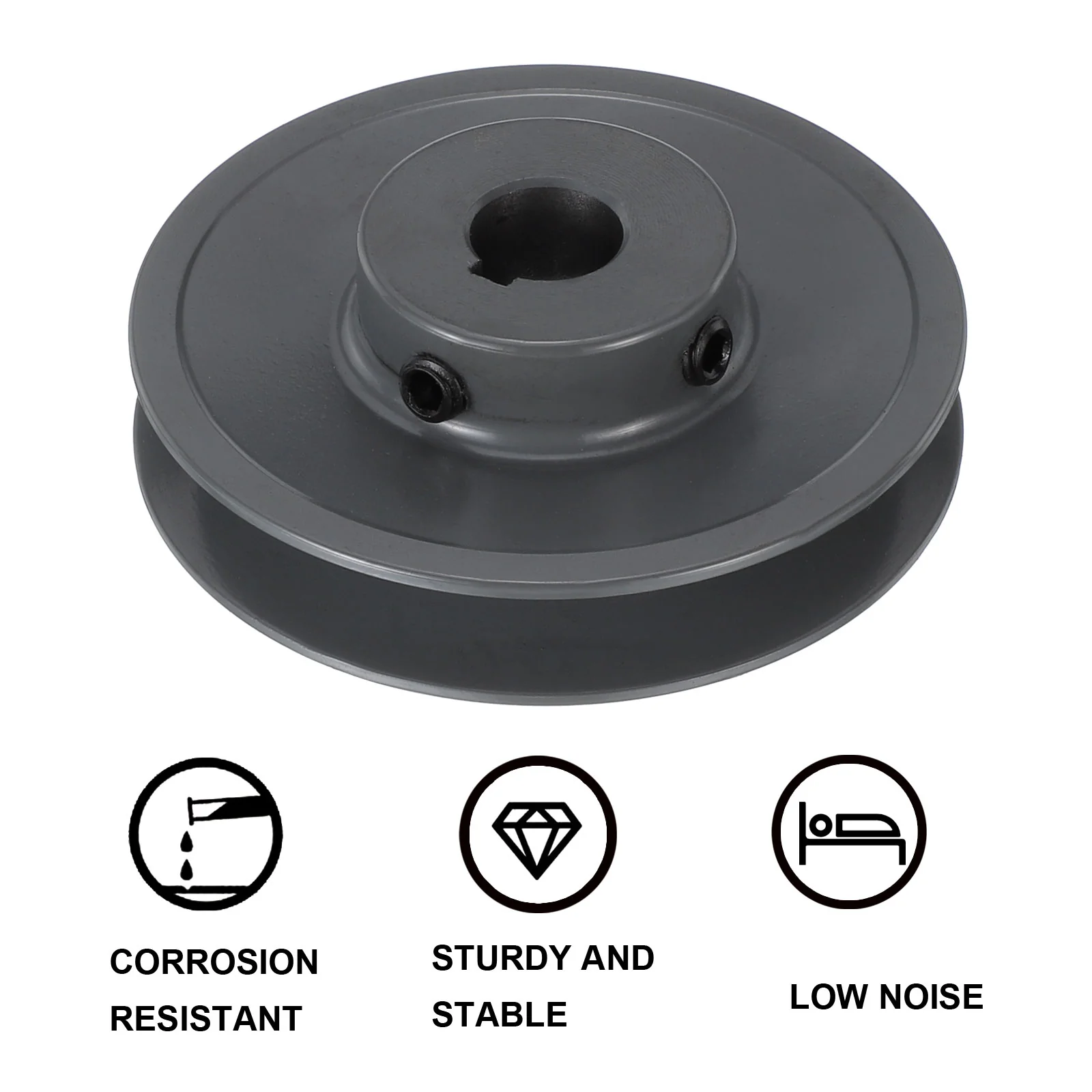 Uxcell AK34-5/8 V-Belt Sheave 5/8"Bore 3.45"OD Single Groove - Image 4