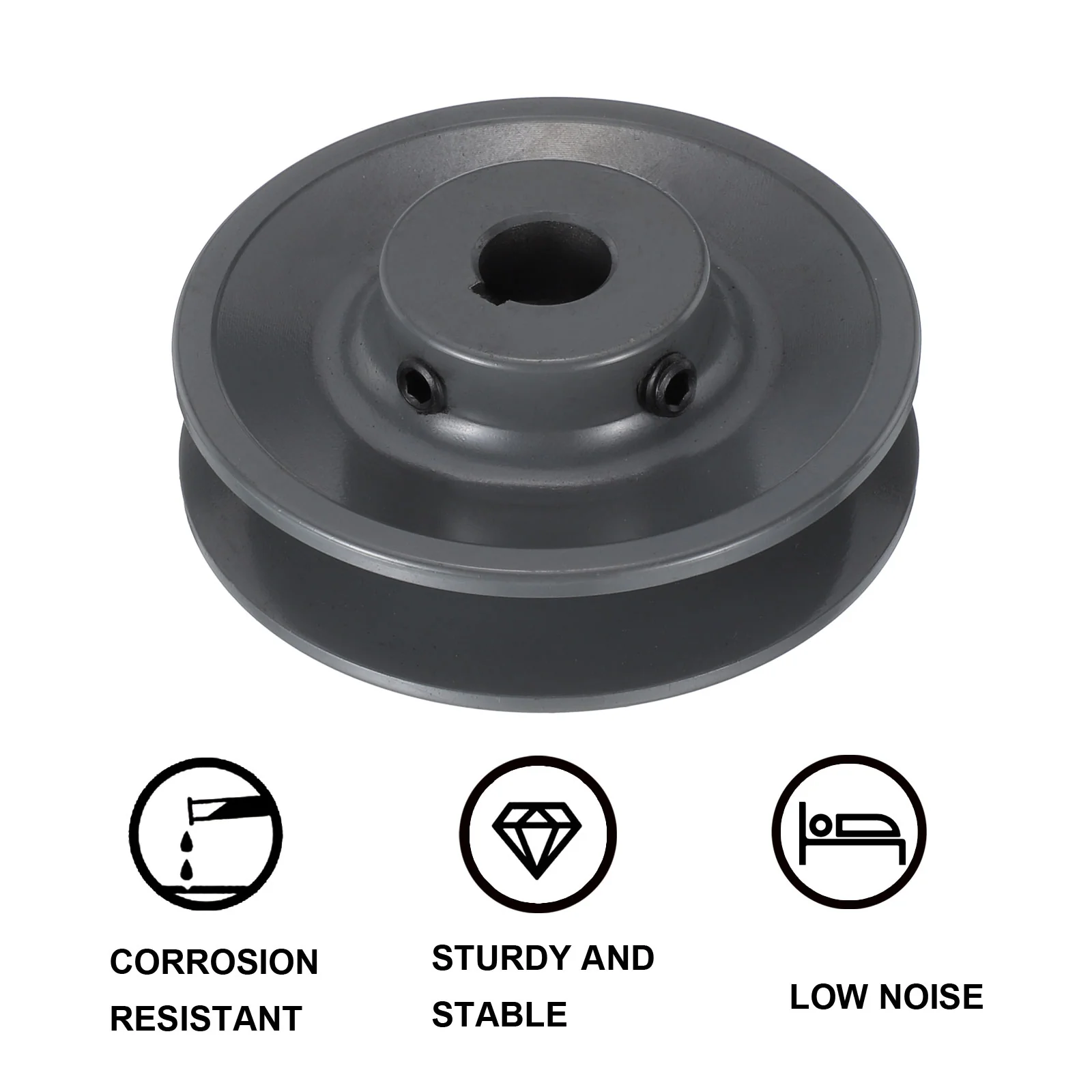 Uxcell BK34-5/8 V-Belt Sheave 5/8"Bore 3.55"OD Single Groove - Image 4